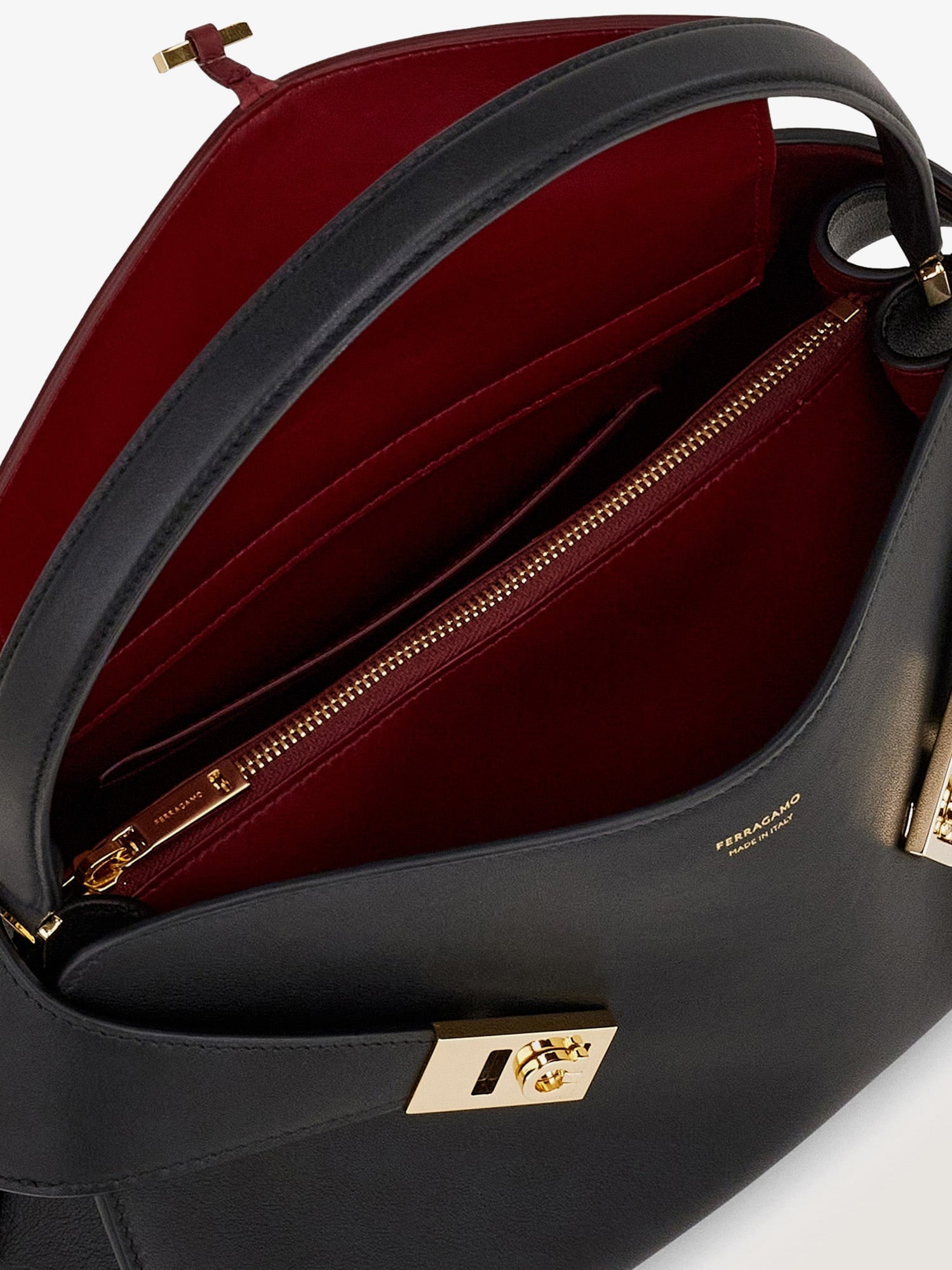 Ferragamo Hug Soft M Leather Shoulder Bag