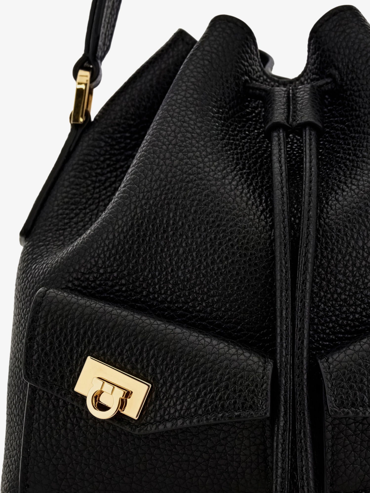 Ferragamo Leather Bucket Bag
