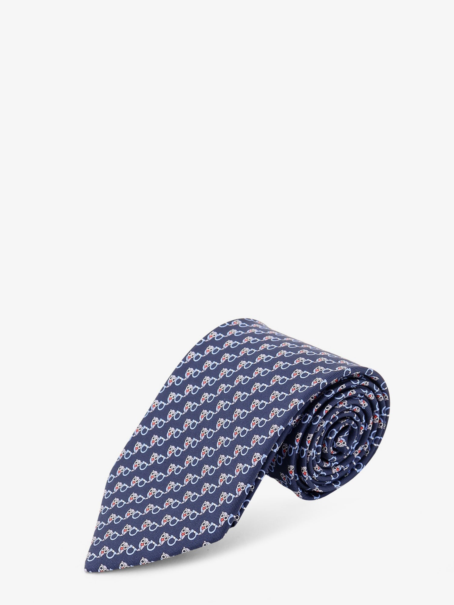 Ferragamo Silk Tie With Owl Print