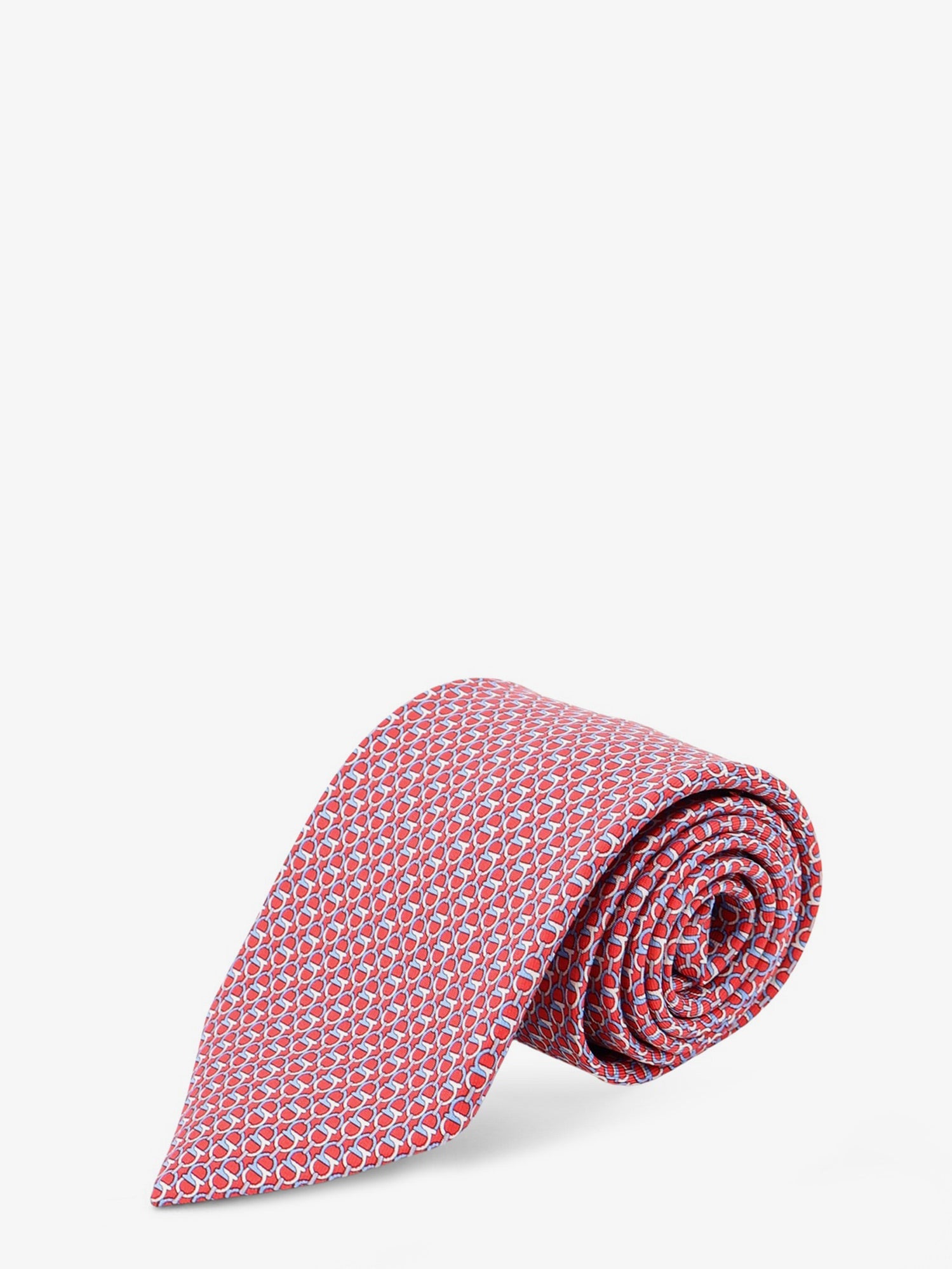 Ferragamo Silk Tie With Intreccio Print