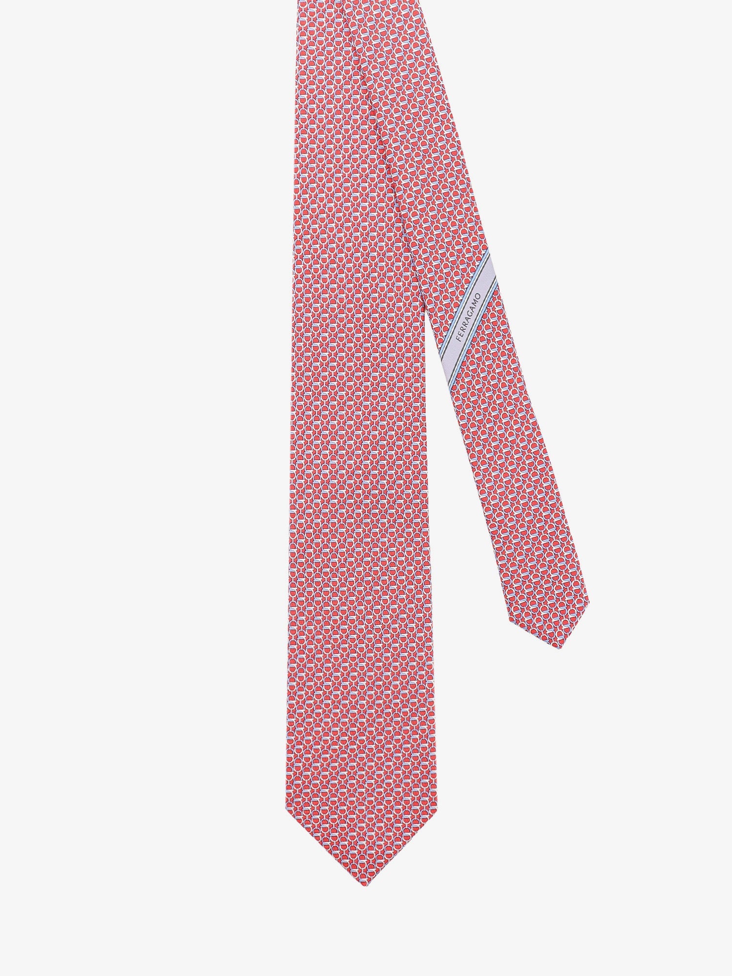 Ferragamo Silk Tie With Intreccio Print