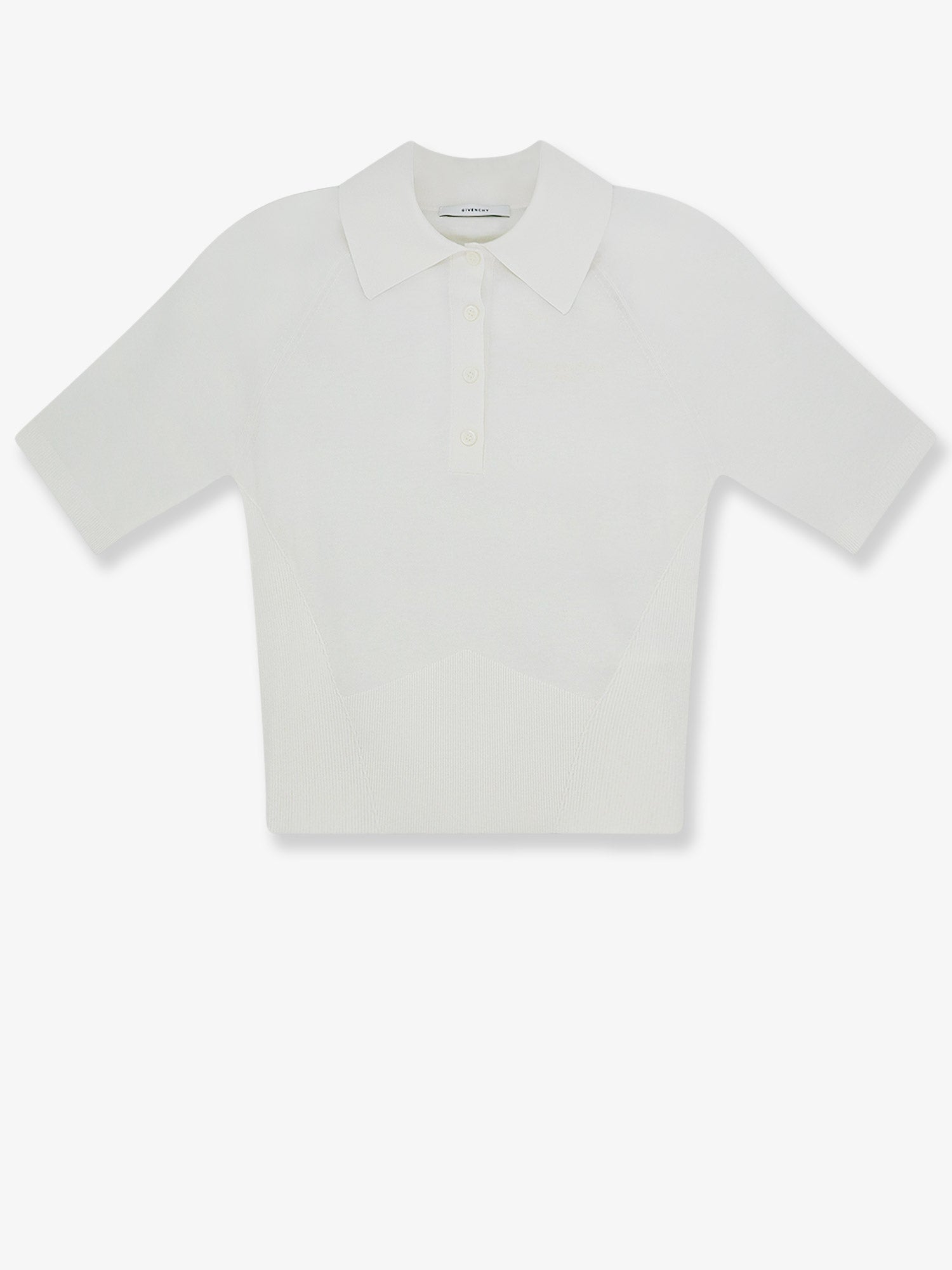 Givenchy Cropped Cotton And Silk Polo Shirt