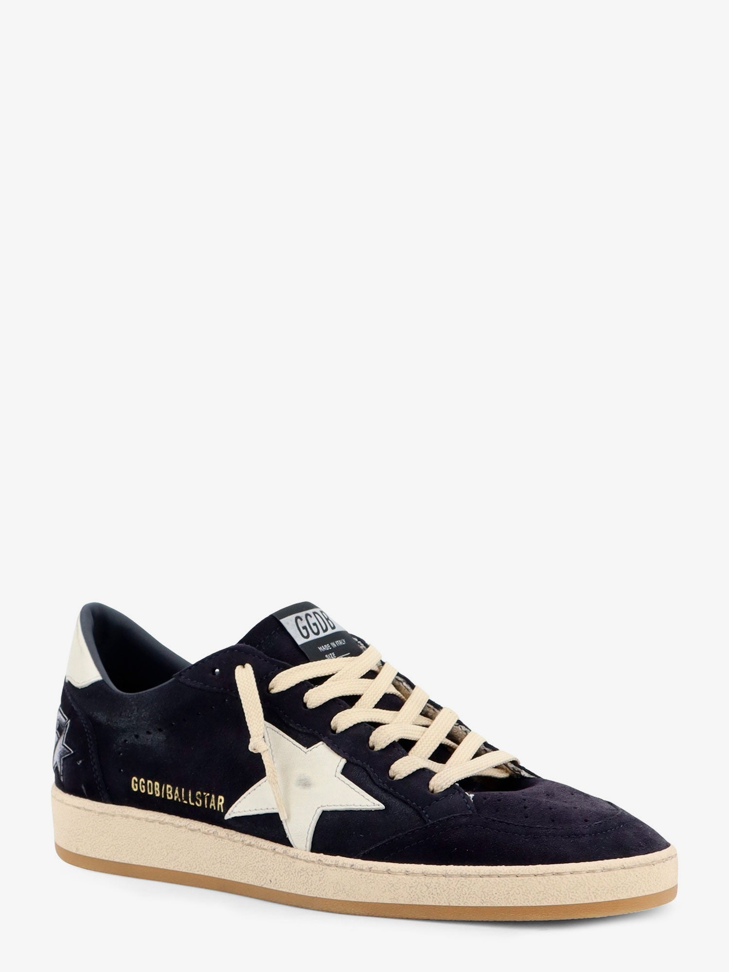 Golden Goose Ballstar Suede Sneakers With Iconic Side Logo