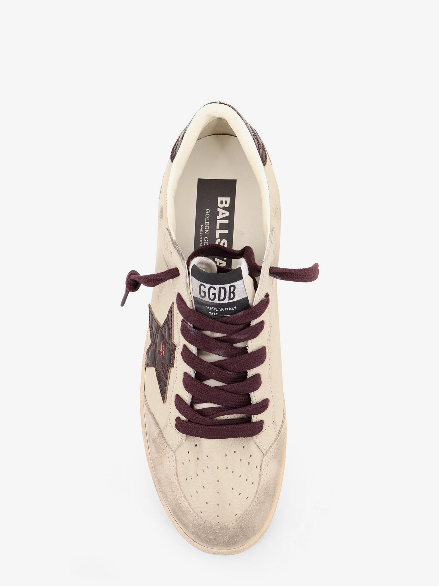 Golden Goose Ballstar Leather Sneakers With Iconic Side Logo