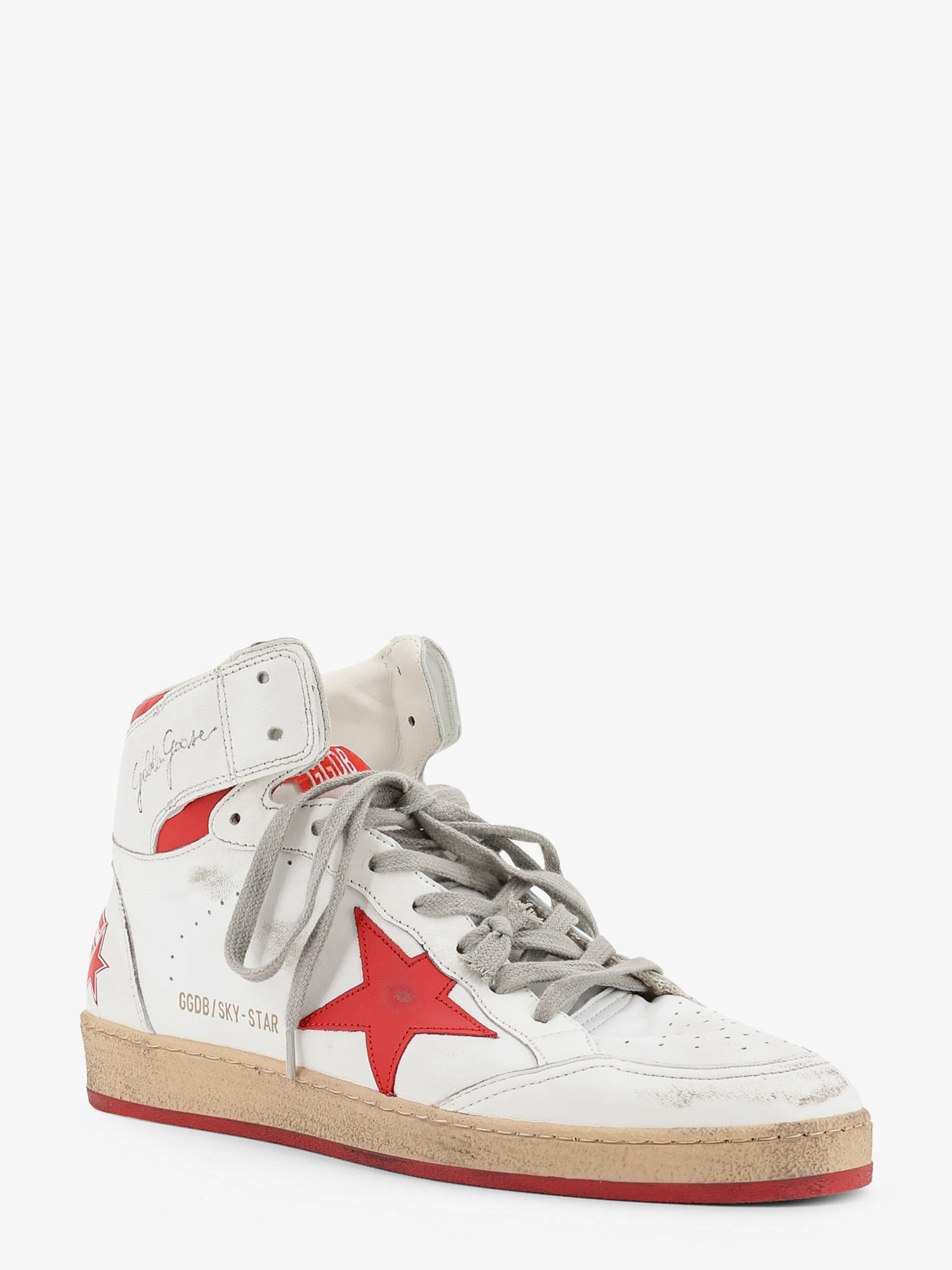 Golden Goose Sky Star Leather Sneakers With Iconic Side Logo