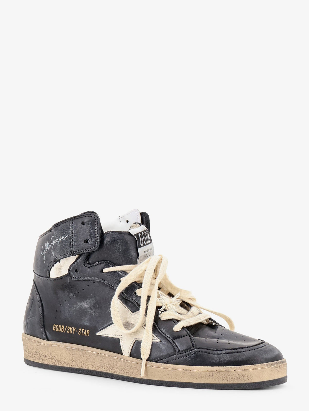 Golden Goose Sky Star Sneakers In Leather With A Used Effect