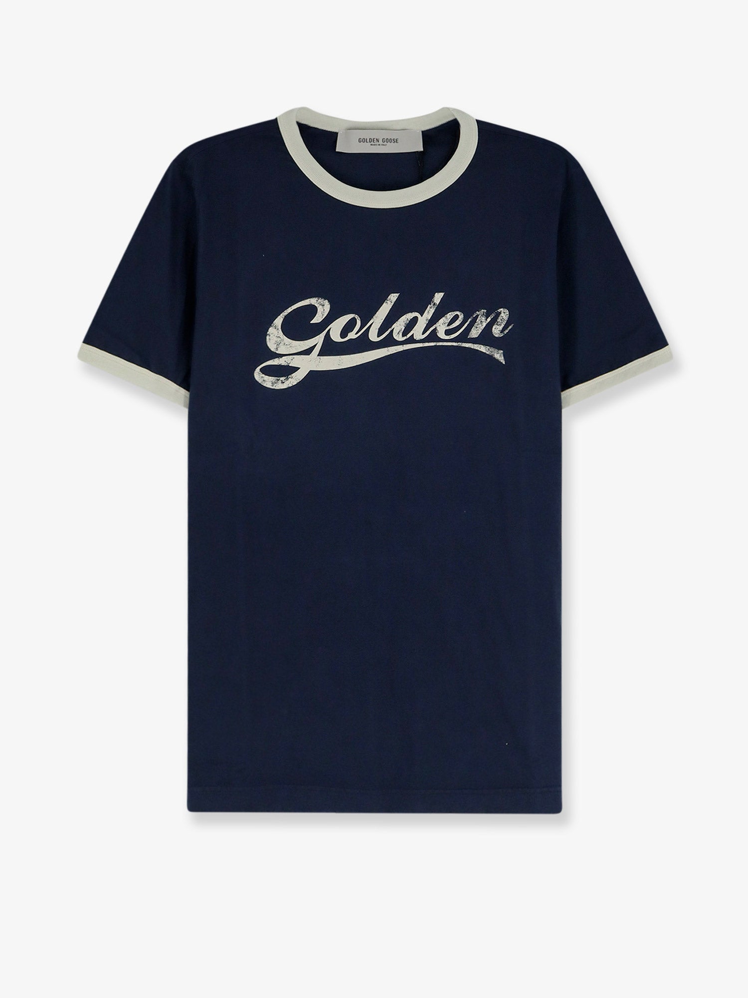 Golden Goose Cotton T-shirt With Printed Logo On The Front