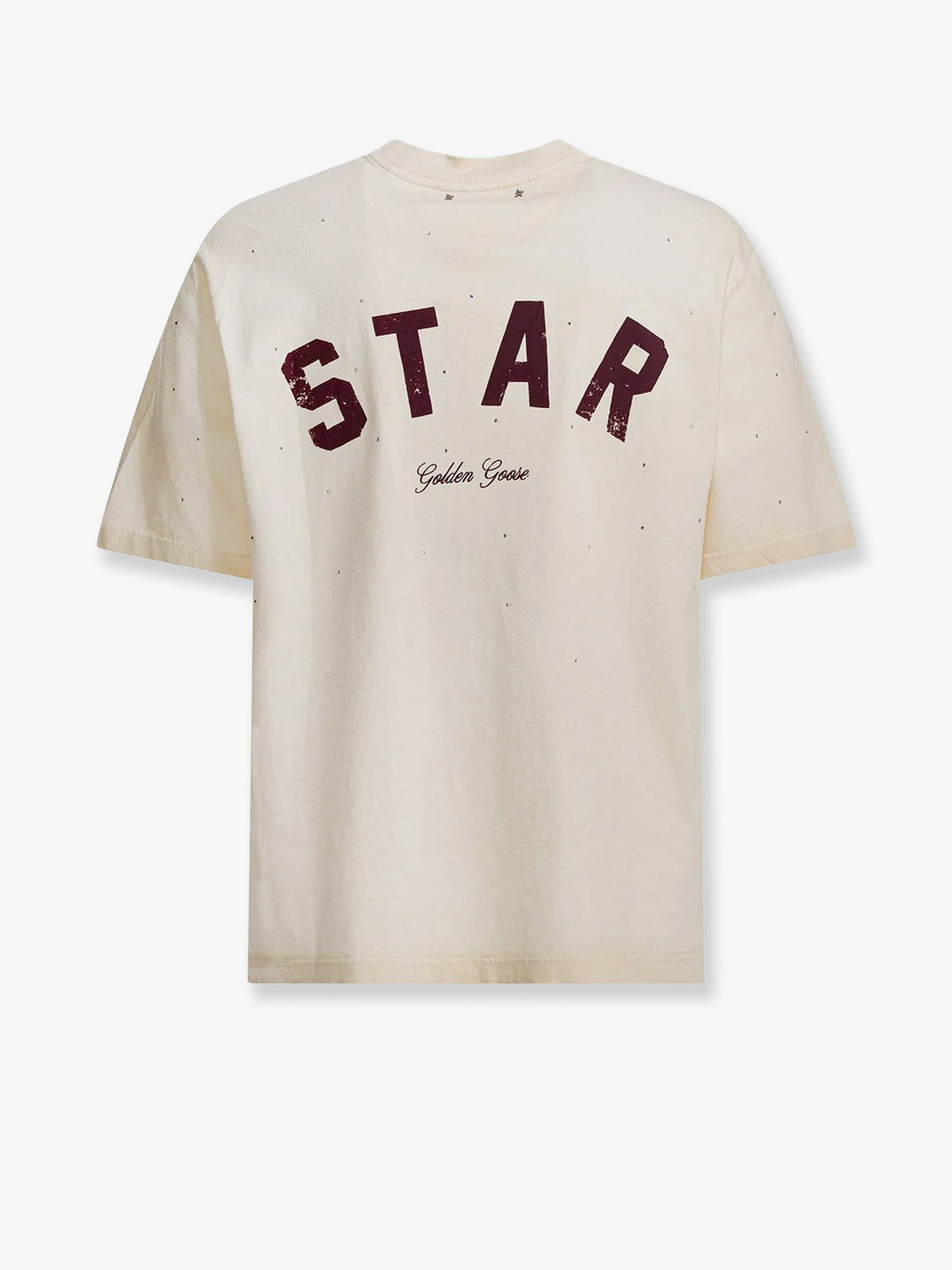 Golden Goose Cotton Star T-shirt With All-over Rhinestones