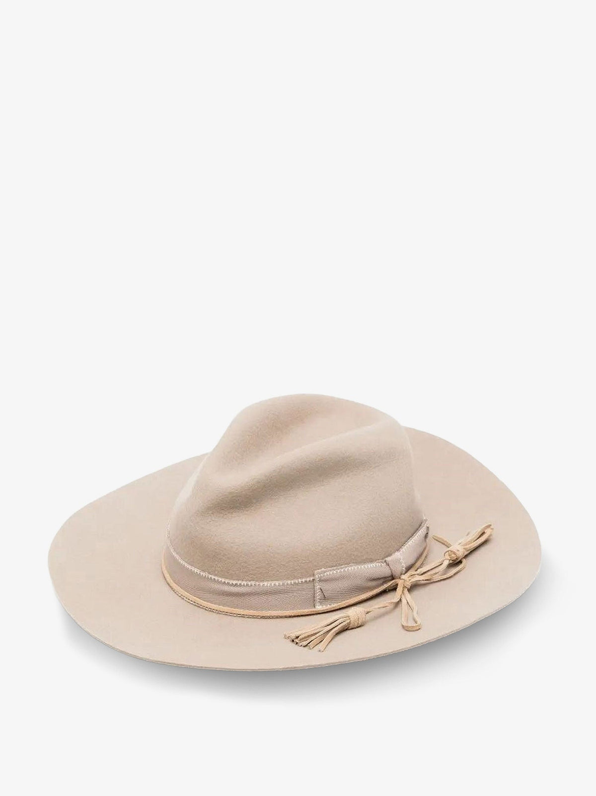 Golden Goose Wool Fedora Hat With Double Strap And Tone-on-tone Bow