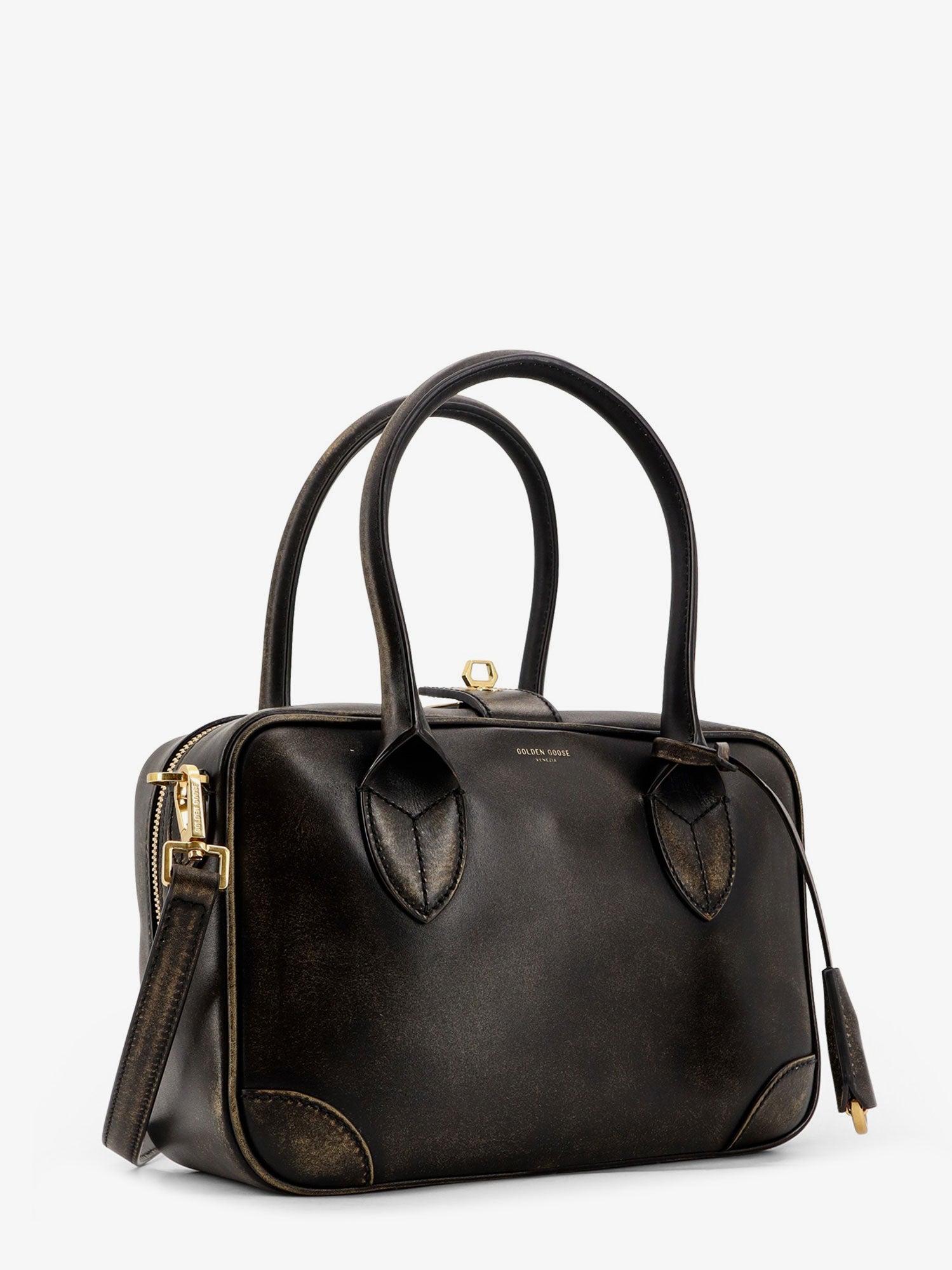 Golden Goose Vita Vintage Leather Crossbody Bag