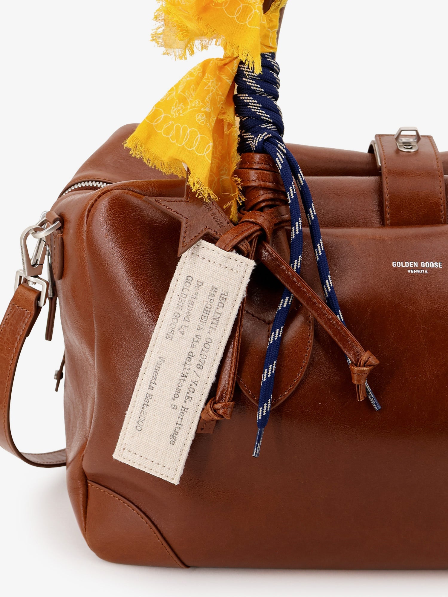 Golden Goose Vita Leather Handbag With Front Logo