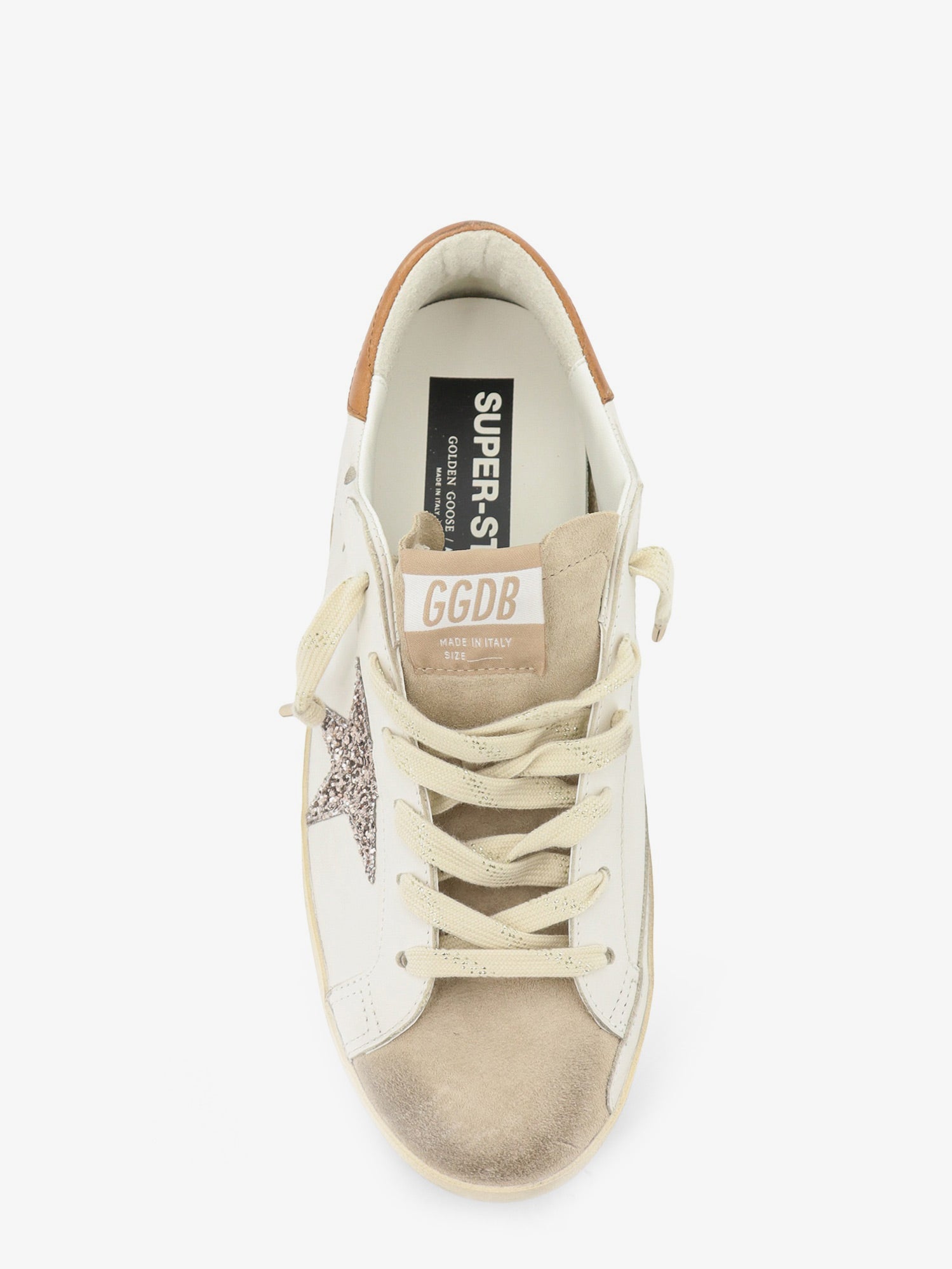 Golden Goose Super-star Leather Sneakers With Iconic Side Logo