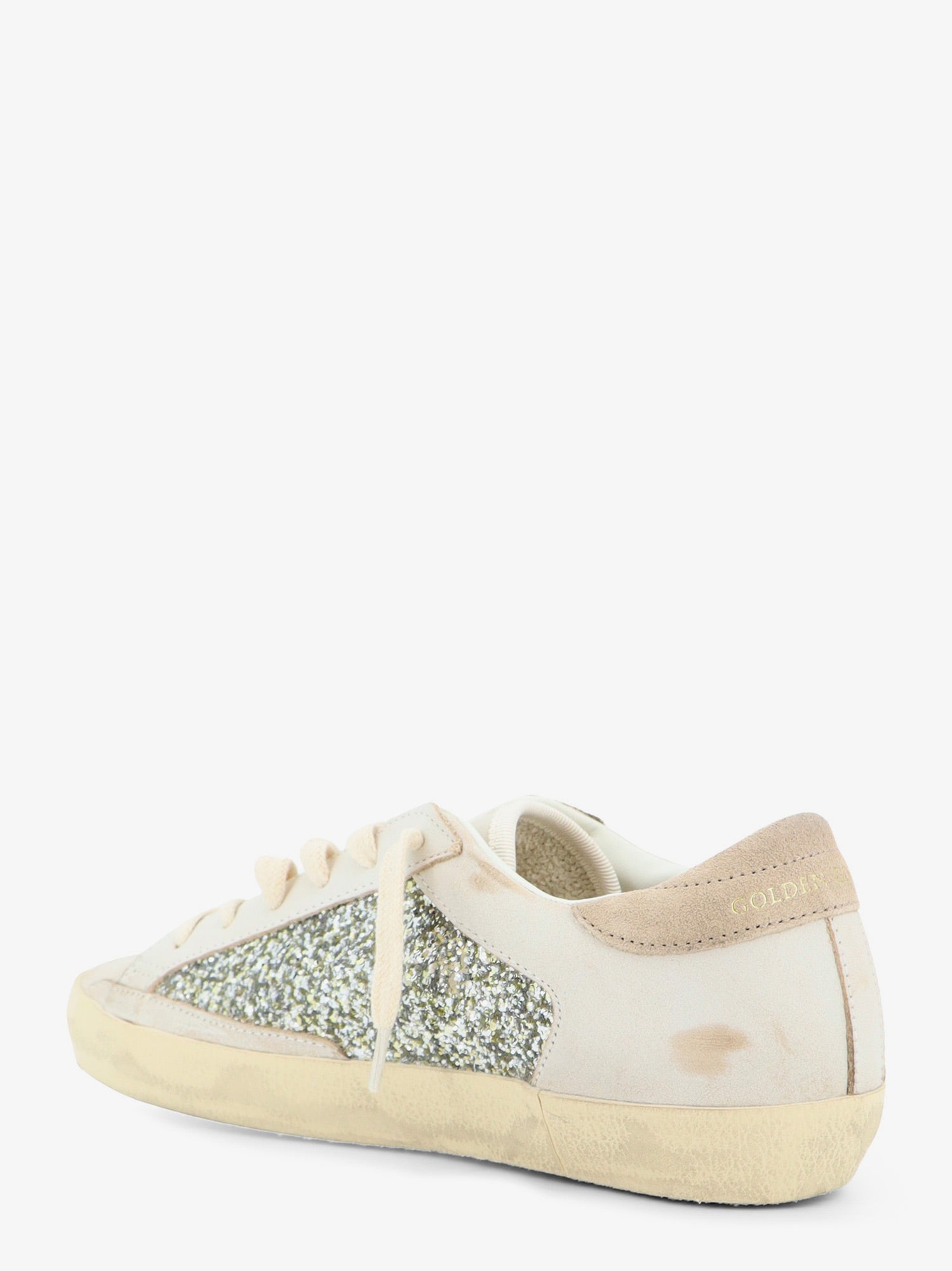 Golden Goose Superstar Leather Sneakers With All-over Glitter Pattern
