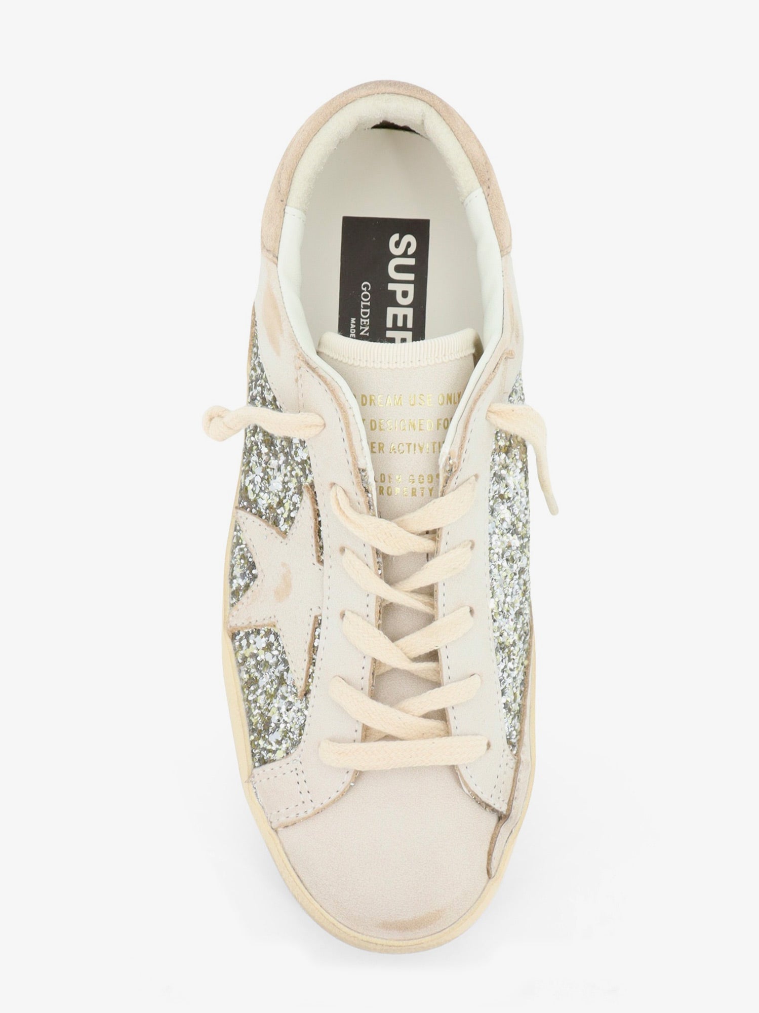 Golden Goose Superstar Leather Sneakers With All-over Glitter Pattern