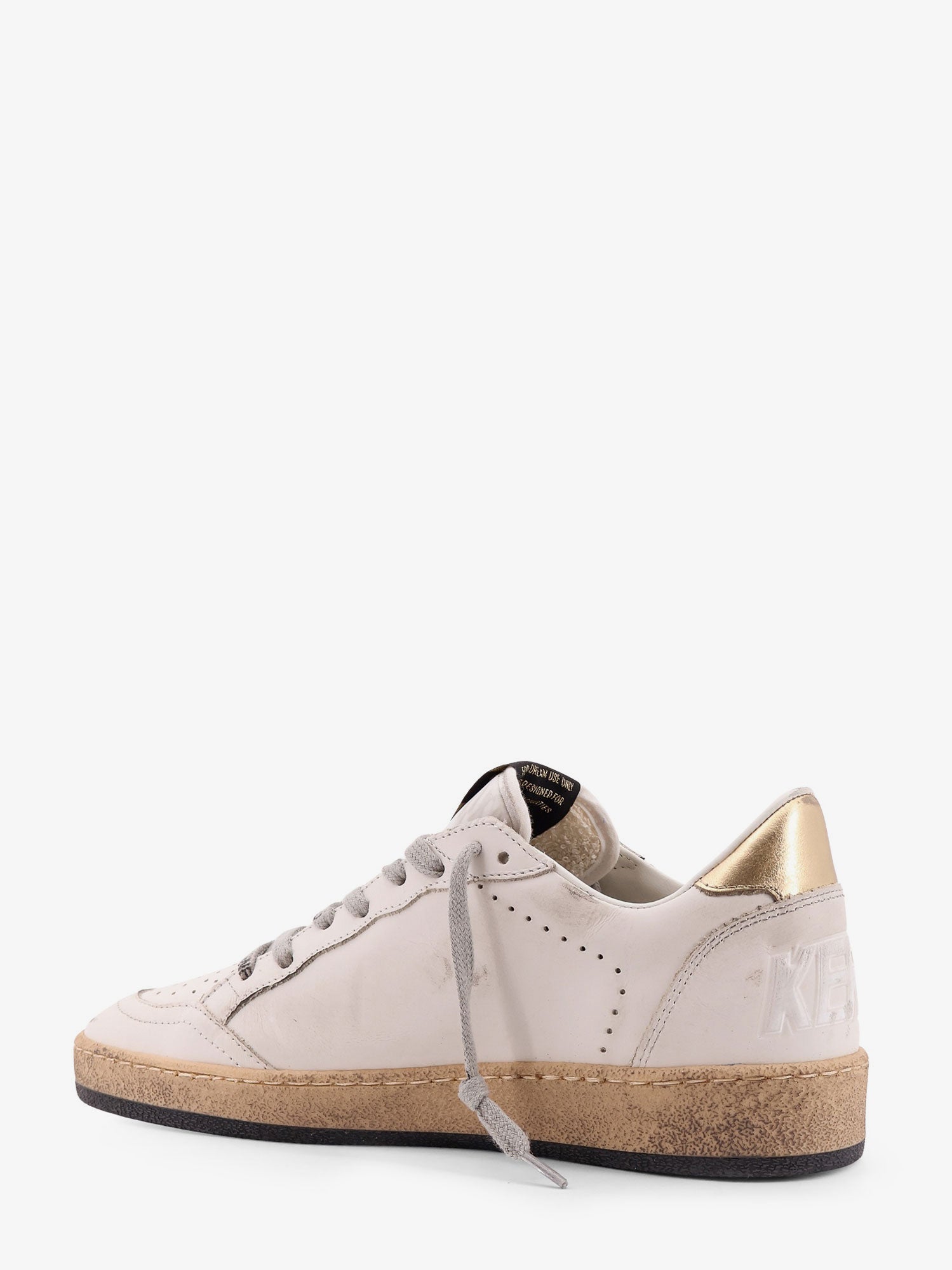 Golden Goose Ball Star Leather Sneakers With Side Logo