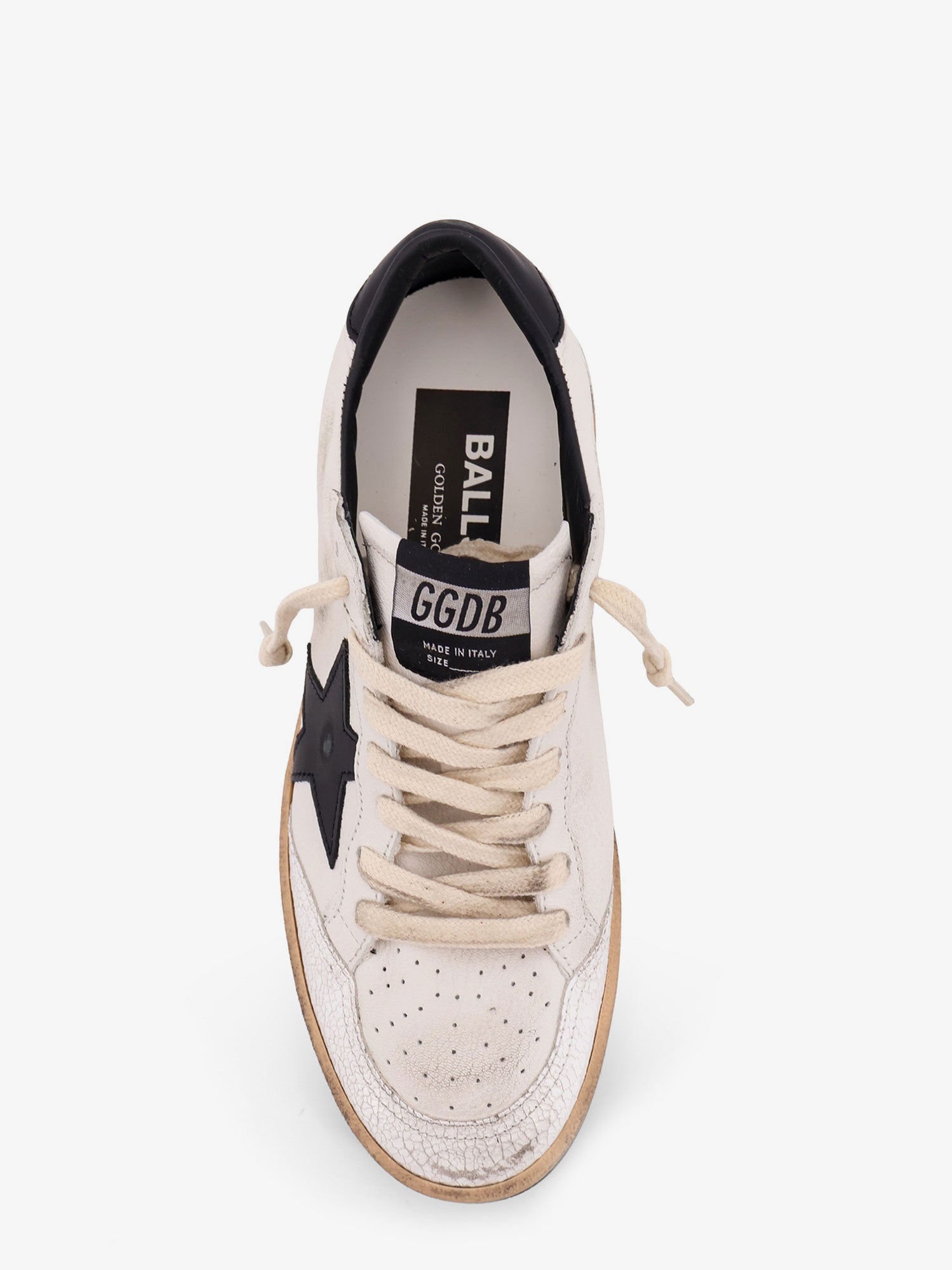 Golden Goose Ballstar Leather Sneakers With Iconic Side Logo