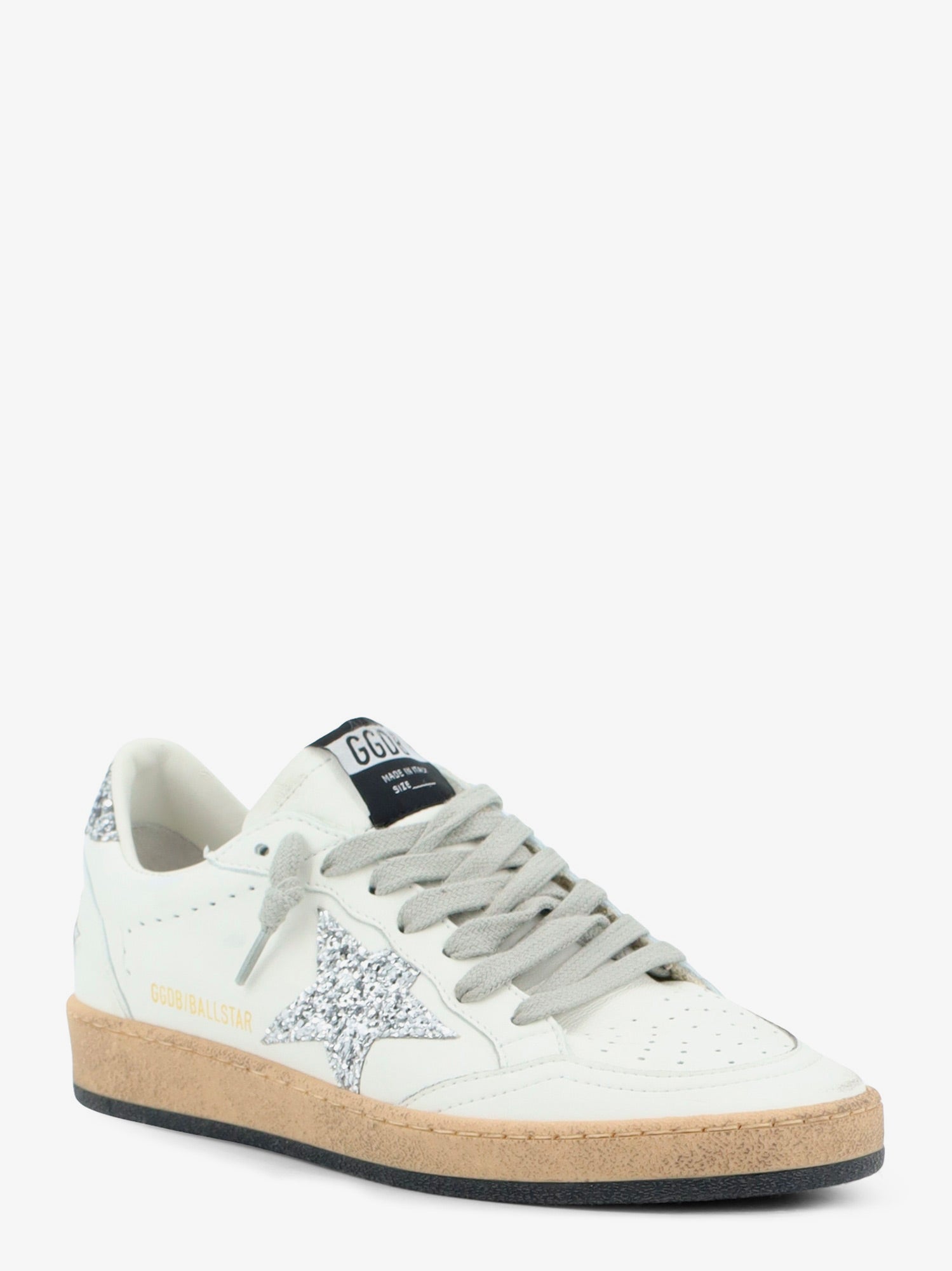 Golden Goose Ballstar Leather Sneakers With Iconic Glitter Logo On The Side