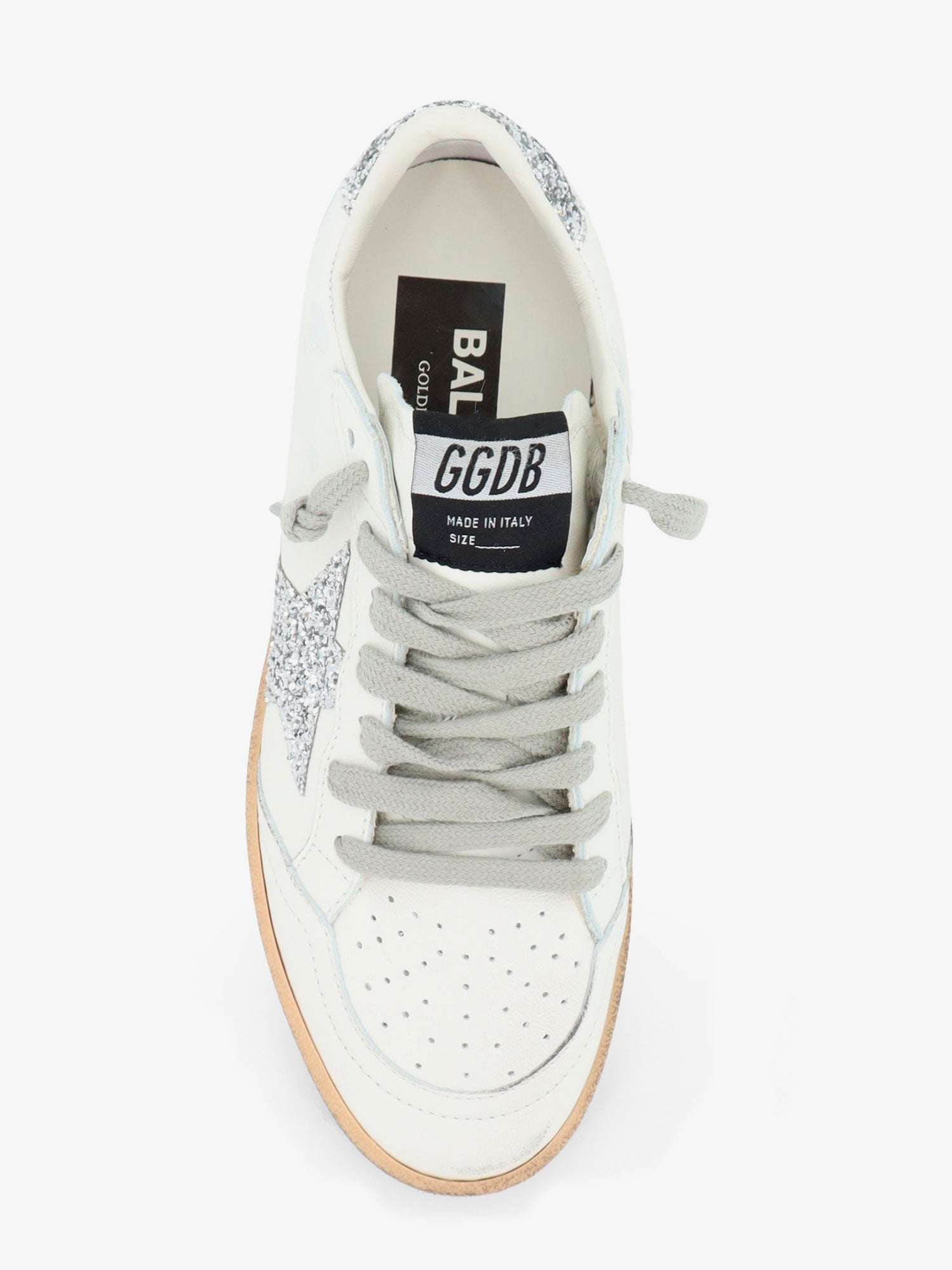 Golden Goose Ballstar Leather Sneakers With Iconic Glitter Logo On The Side