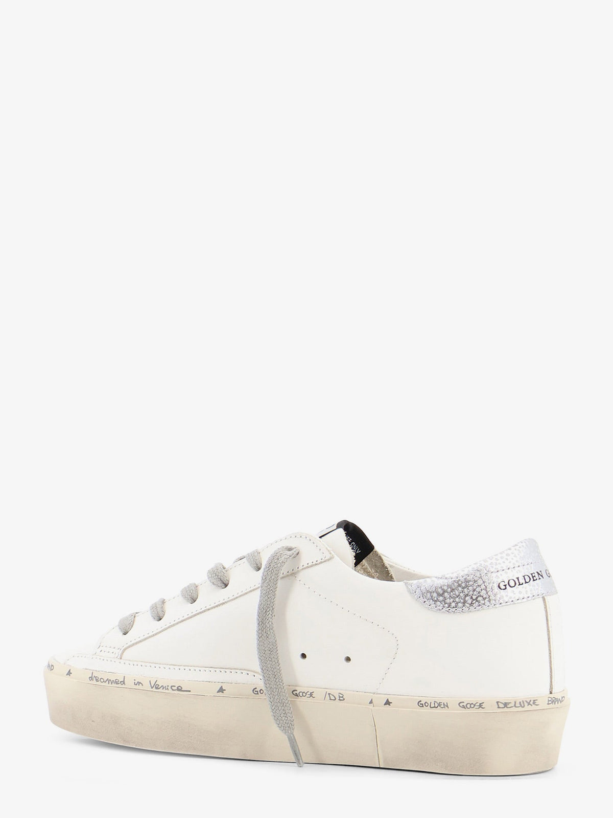 Golden Goose Hi-star Leather Sneakers With Iconic Side Logo