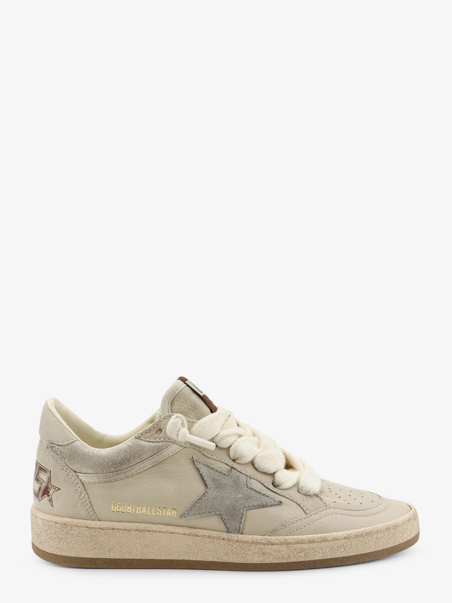 Golden Goose Ballstar Leather Sneakers With Iconic Side Logo