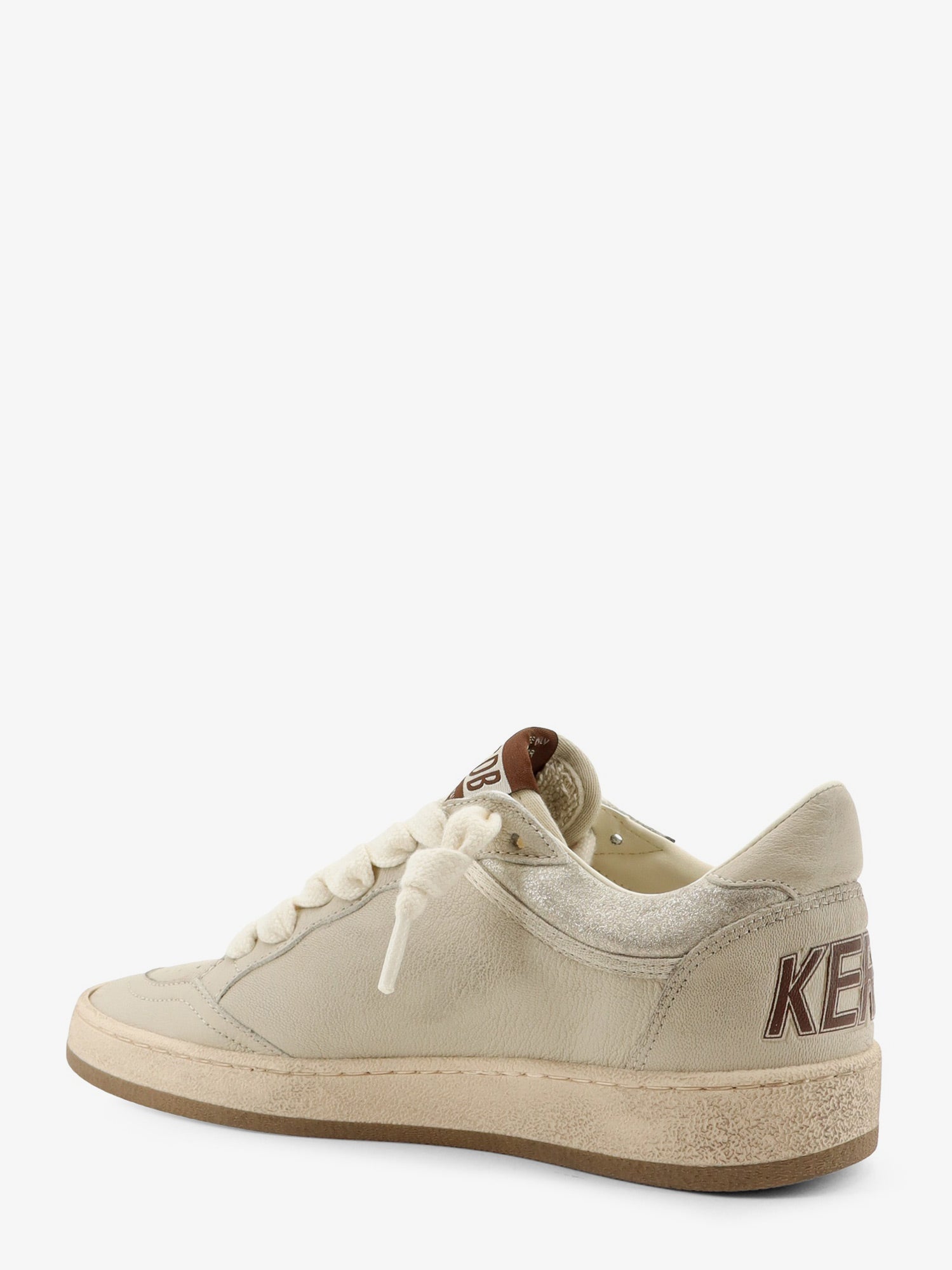 Golden Goose Ballstar Leather Sneakers With Iconic Side Logo
