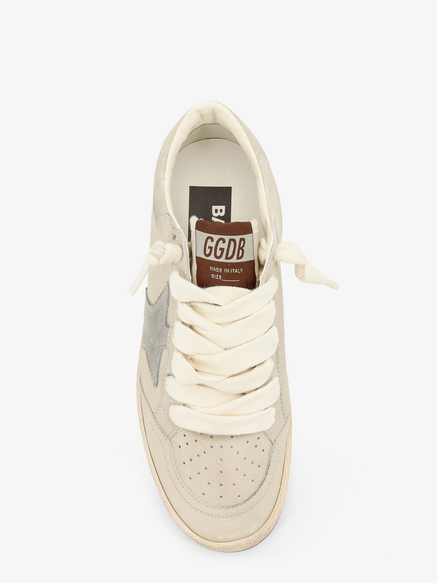Golden Goose Ballstar Leather Sneakers With Iconic Side Logo