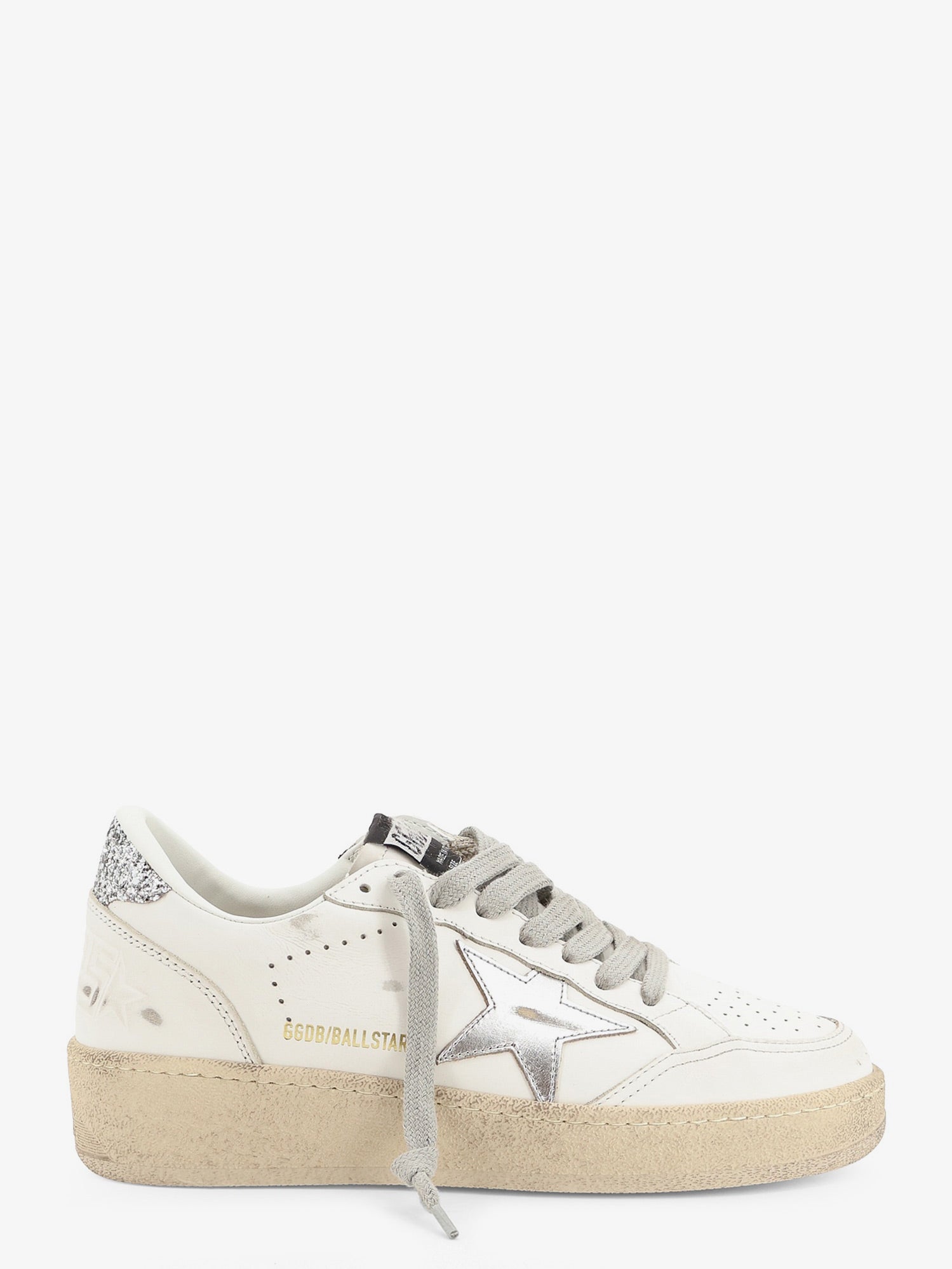 Golden Goose Ballstar Leather Sneakers With Iconic Side Logo
