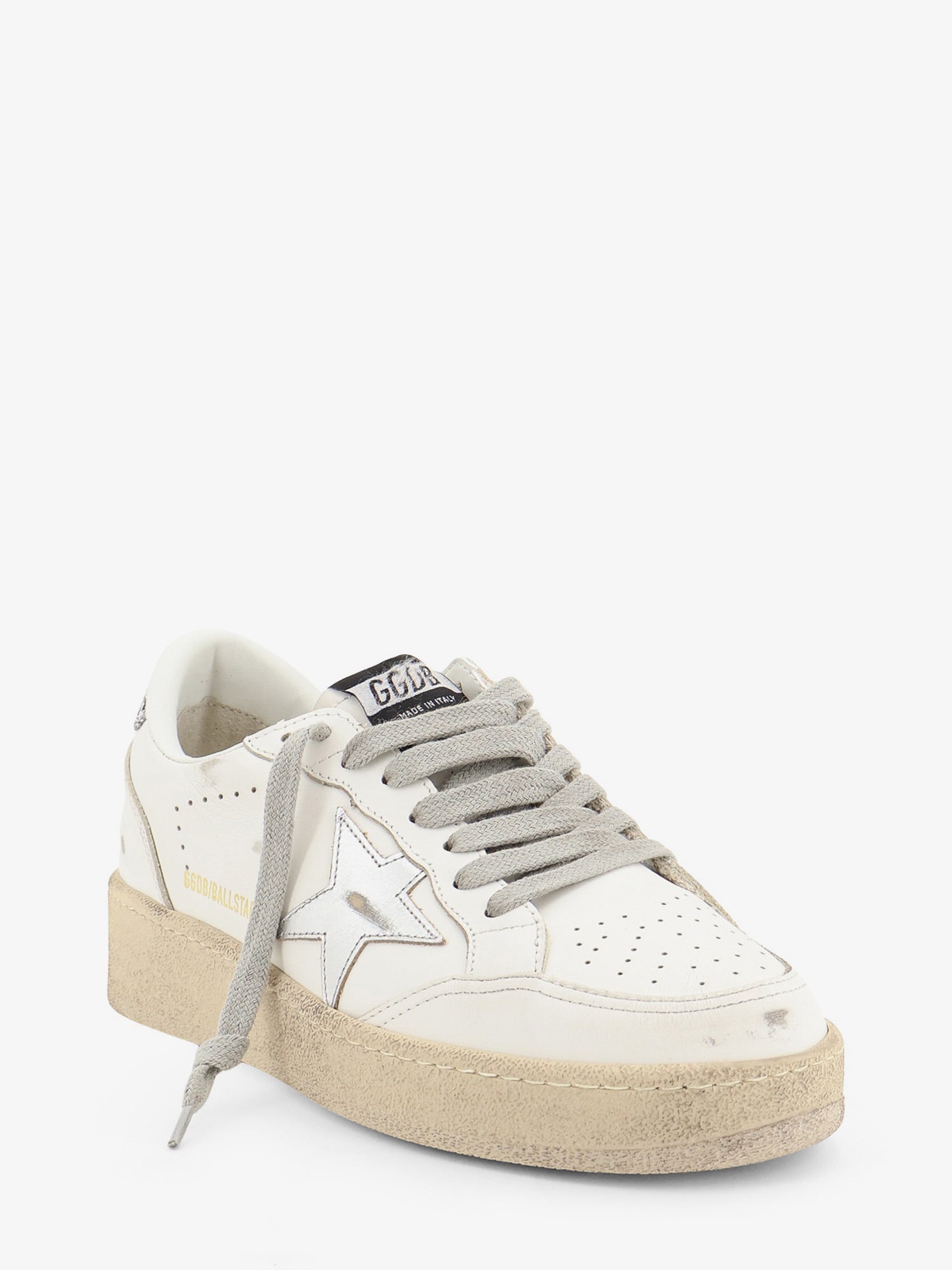 Golden Goose Ballstar Leather Sneakers With Iconic Side Logo