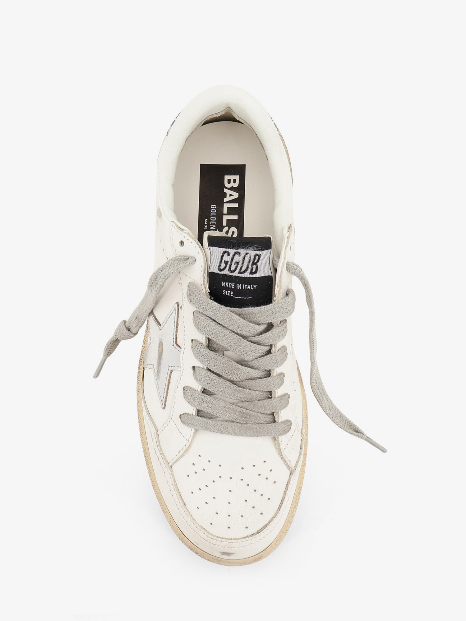 Golden Goose Ballstar Leather Sneakers With Iconic Side Logo