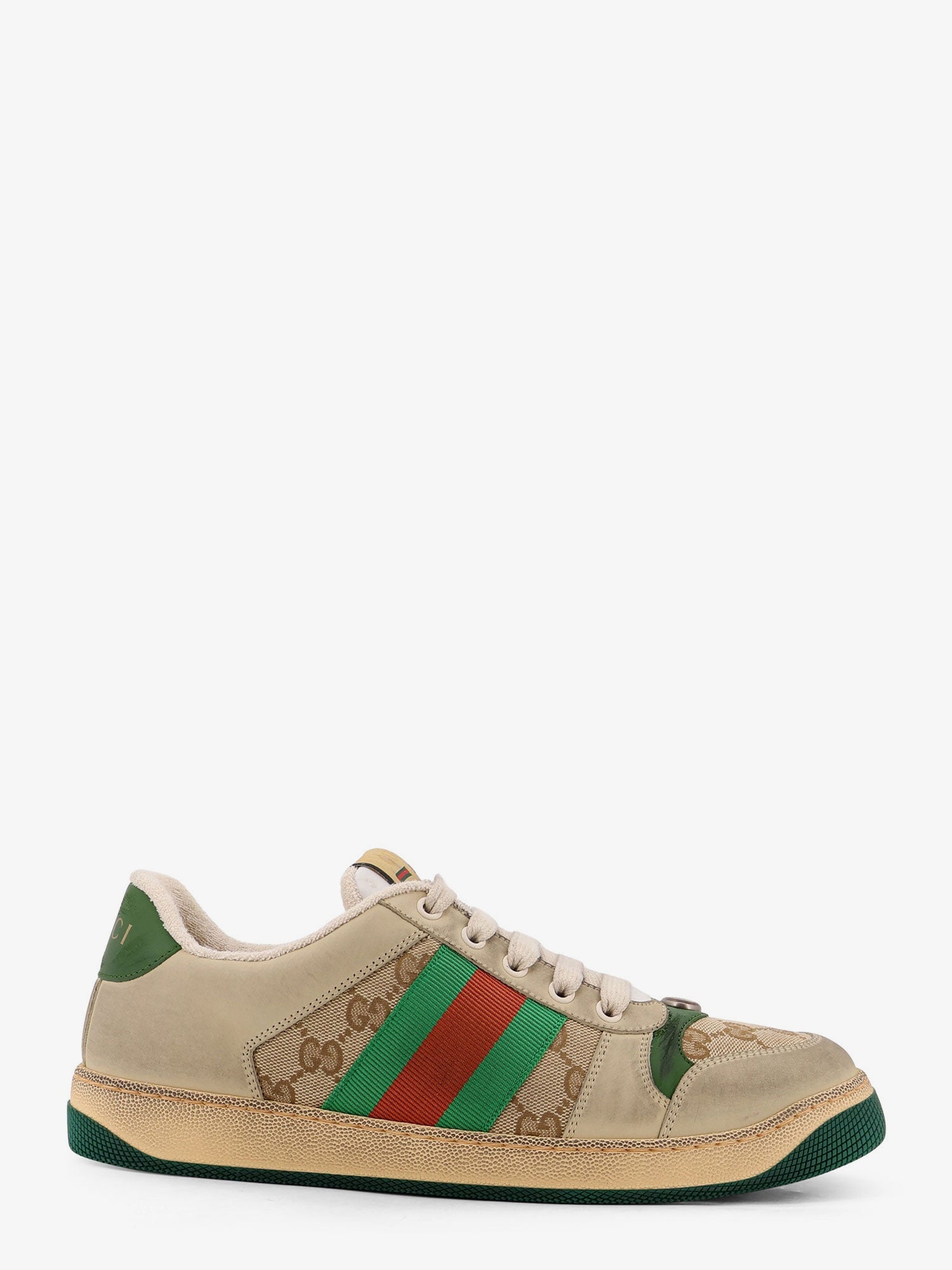 Gucci Screener Gg Low-top Vintage Leather Sneakers