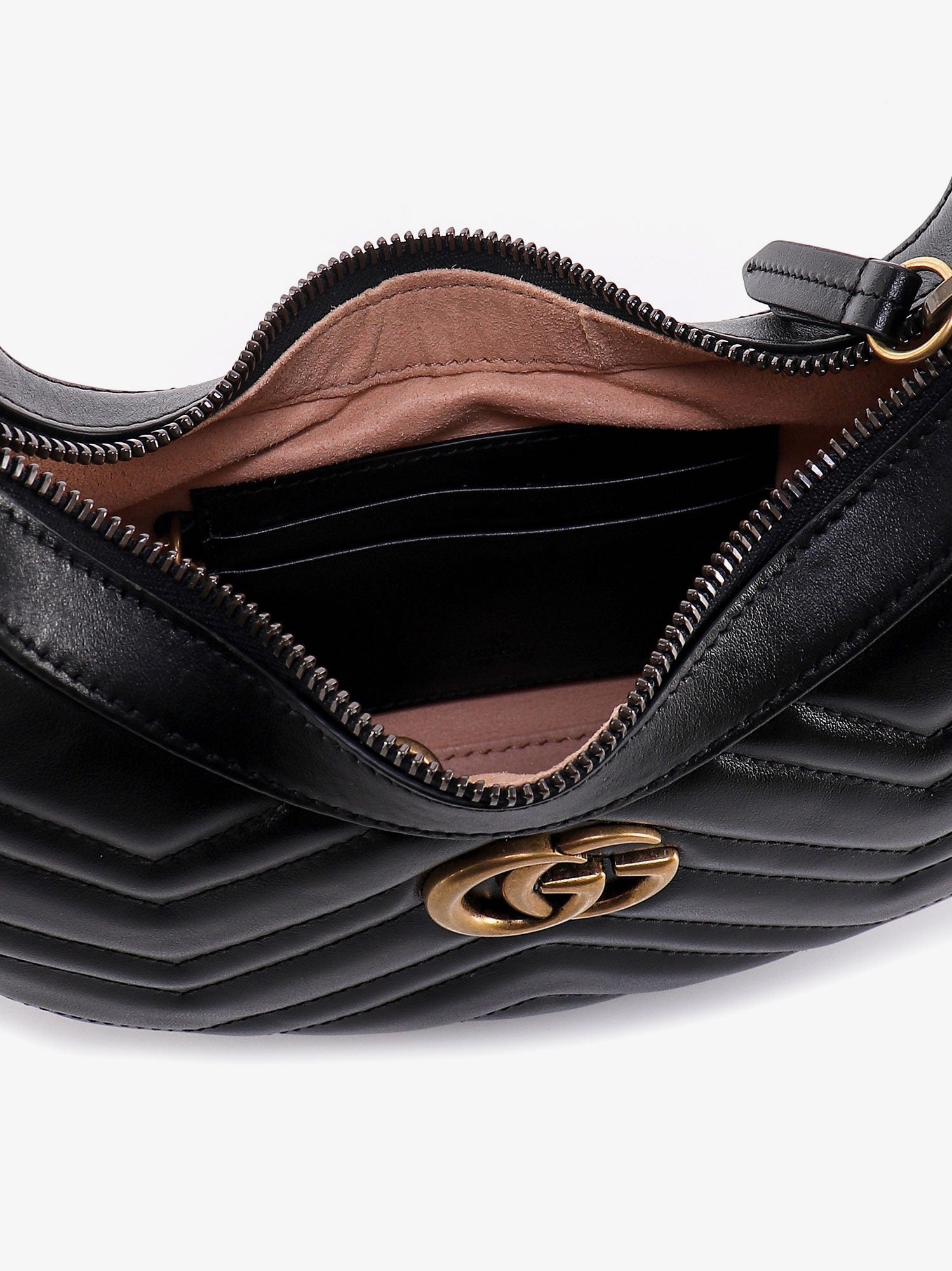 Gucci Gg Marmont Quilted Leather Shoulder Bag With Metal Gg Logo