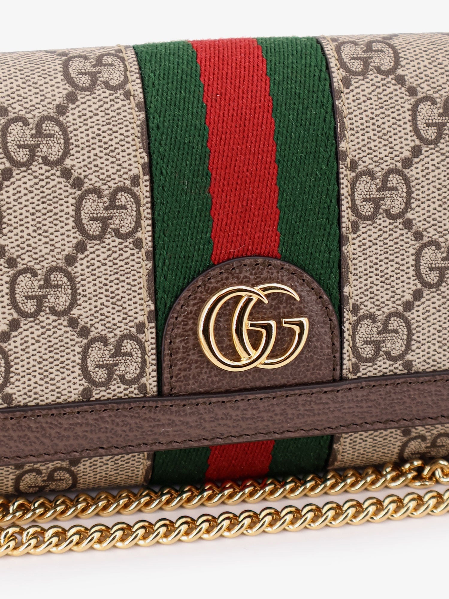 Gucci Ophidia Gg Supreme Fabric And Leather Crossbody Bag