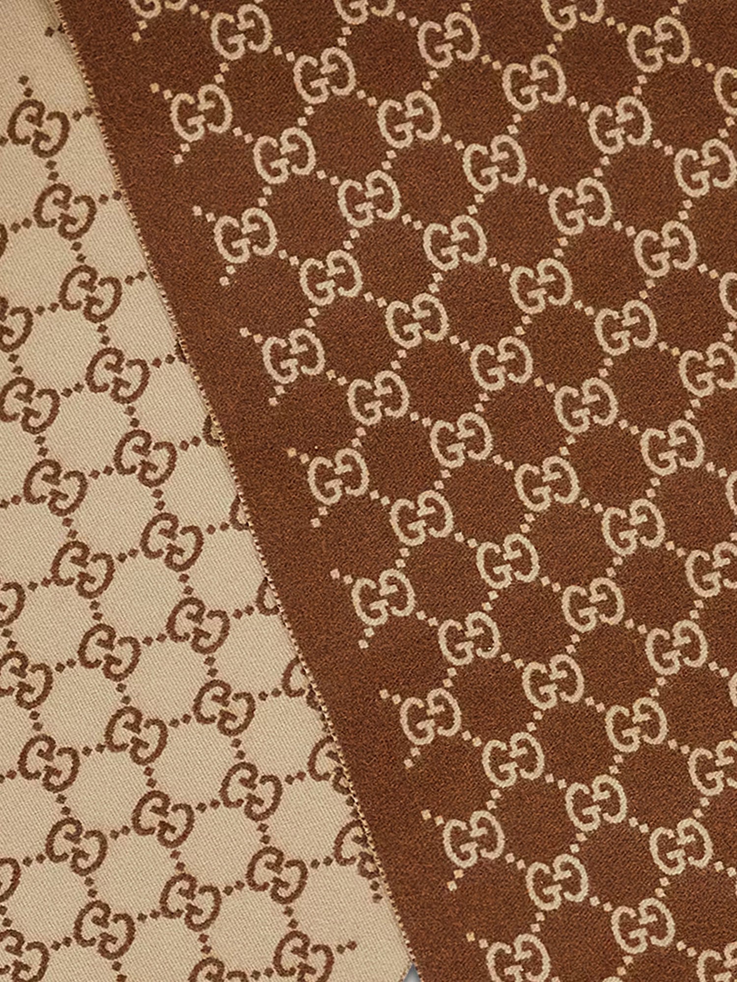 Gucci Cashmere Scarf With Gg Print