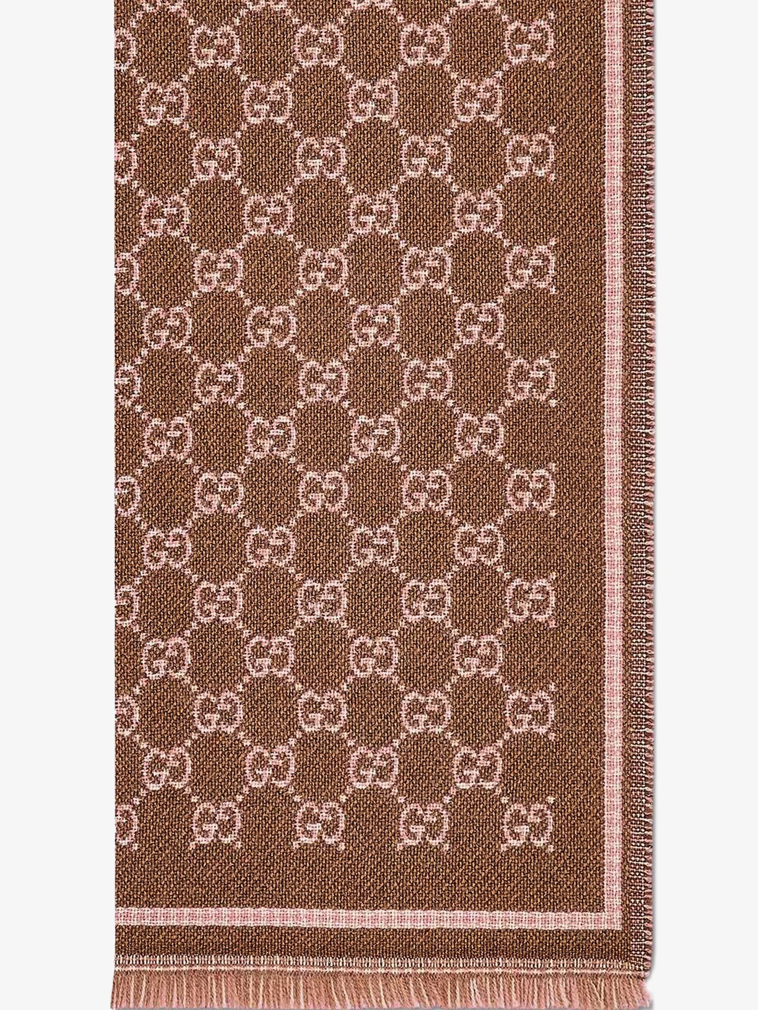 Gucci Wool Scarf With Gg Motif