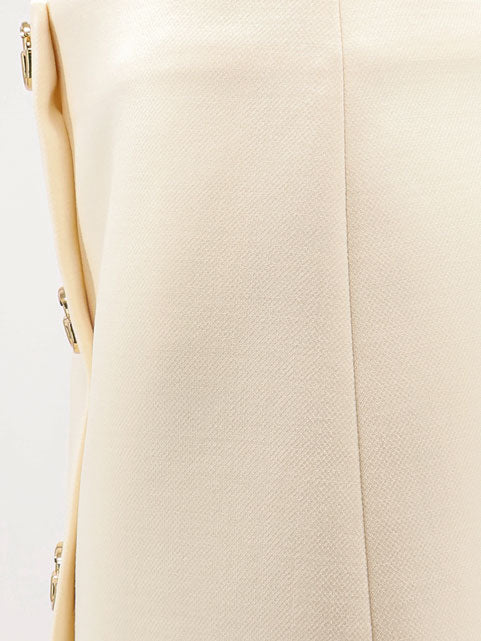 Gucci Wool Crêpe Skirt With Double G Button