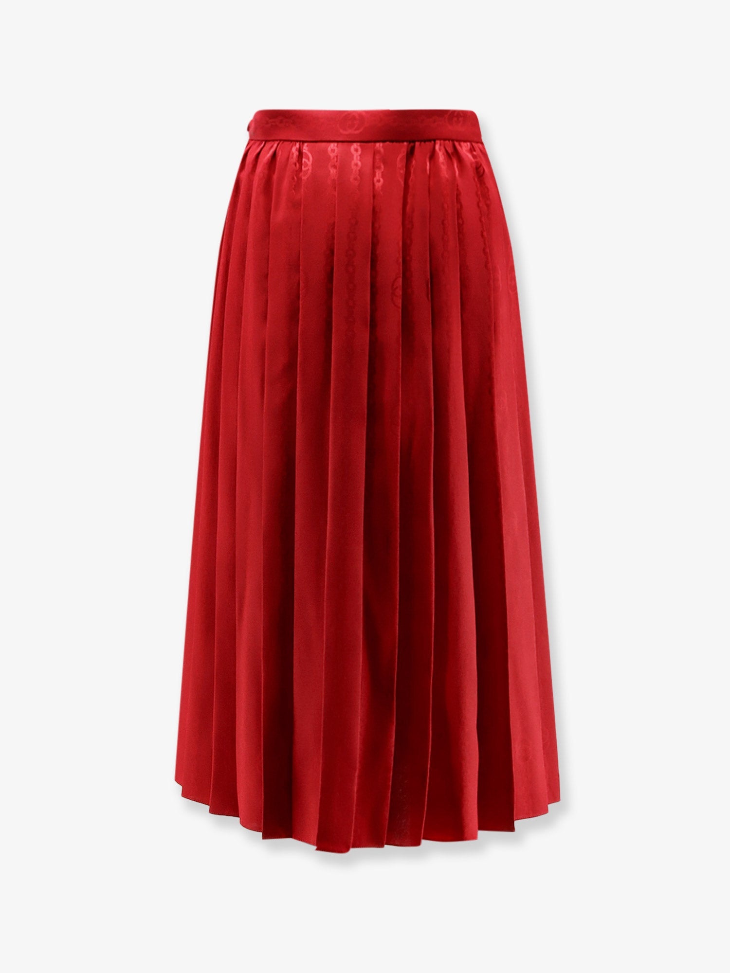 Gucci Pleated Silk Midi Skirt