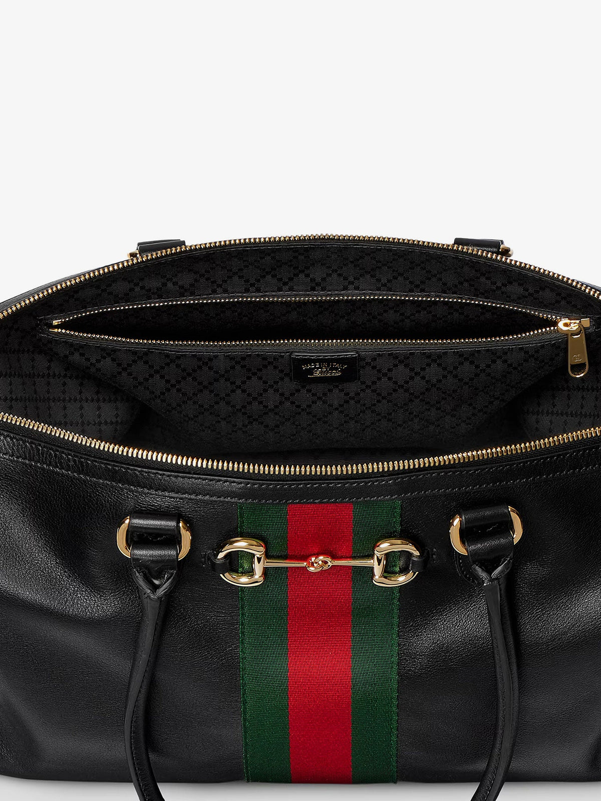 Gucci Leather Shoulder Bag With Metal Clasp