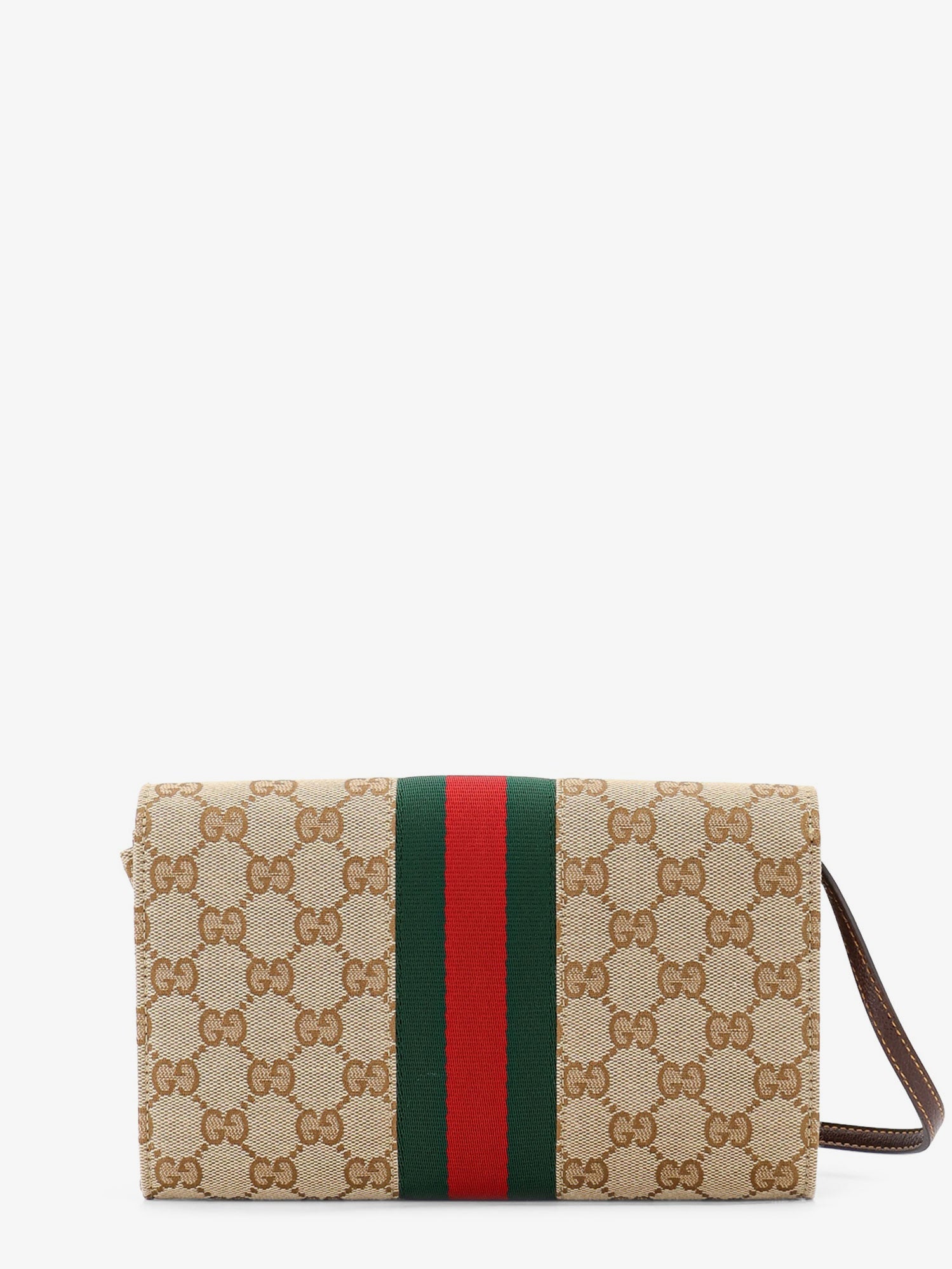 Gucci Gucci Horsebit Web Gg Fabric Wallet