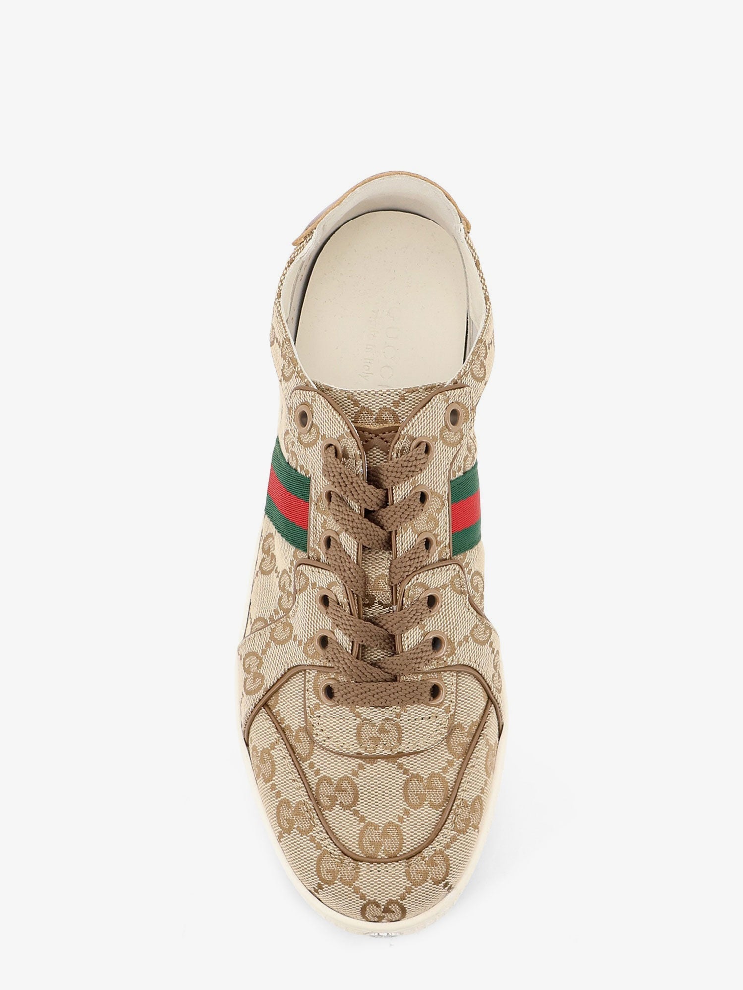 Gucci Stretch Gg Fabric Sneakers With Nastro Web On The Side