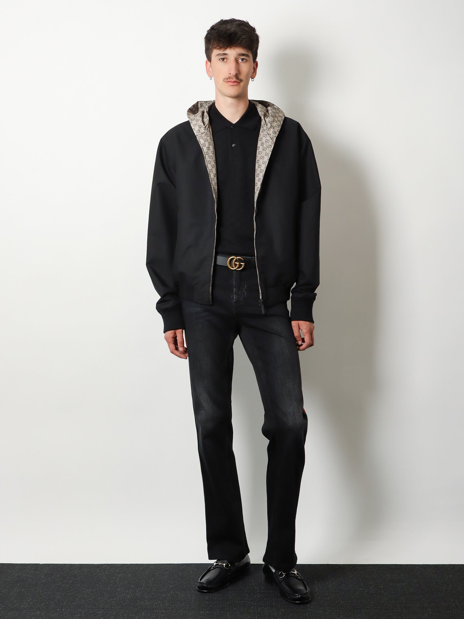 Gucci Reversible Cotton And Gg Nylon Jacket