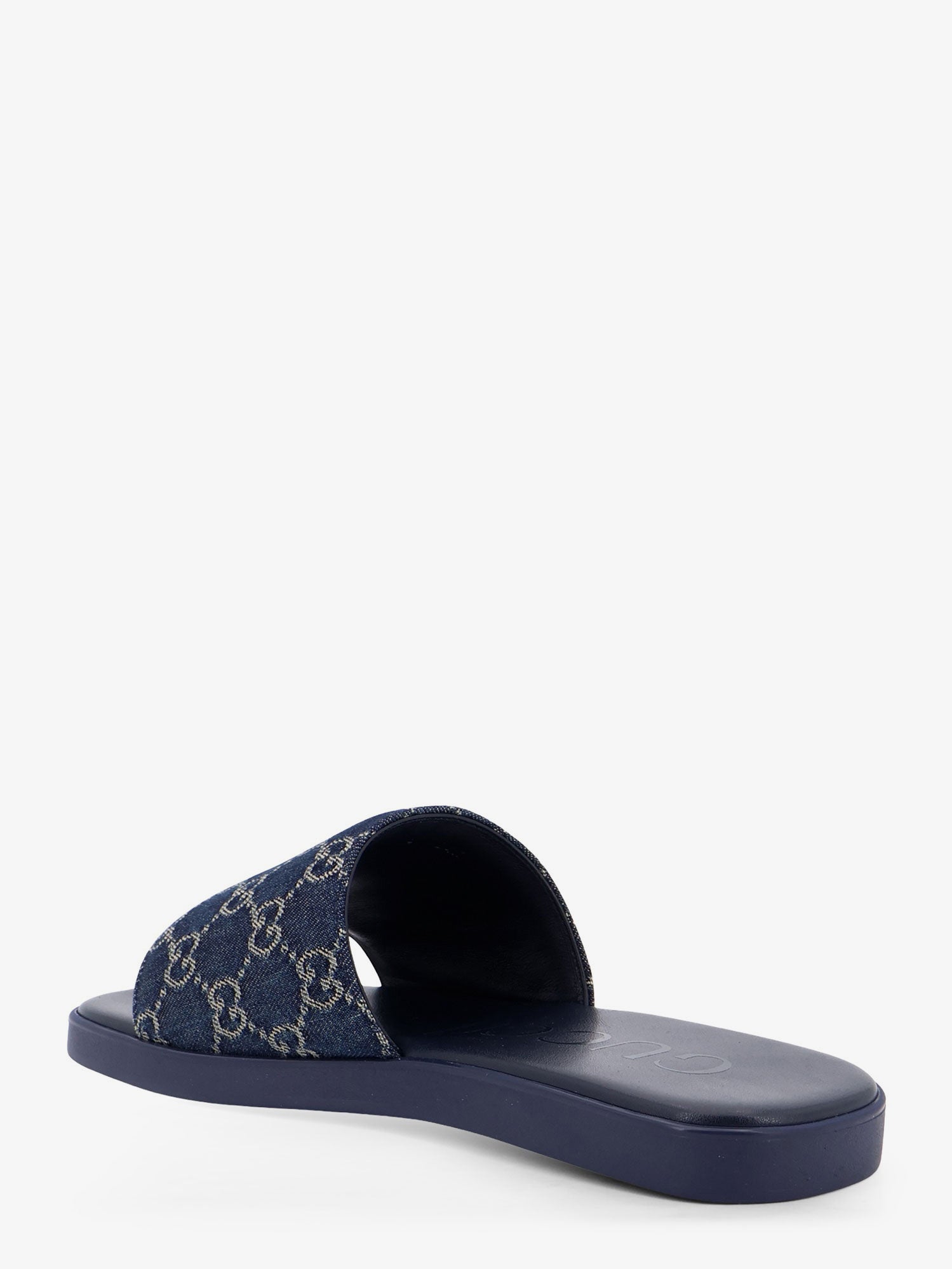 Gucci Denim Sandals With Gg Motif