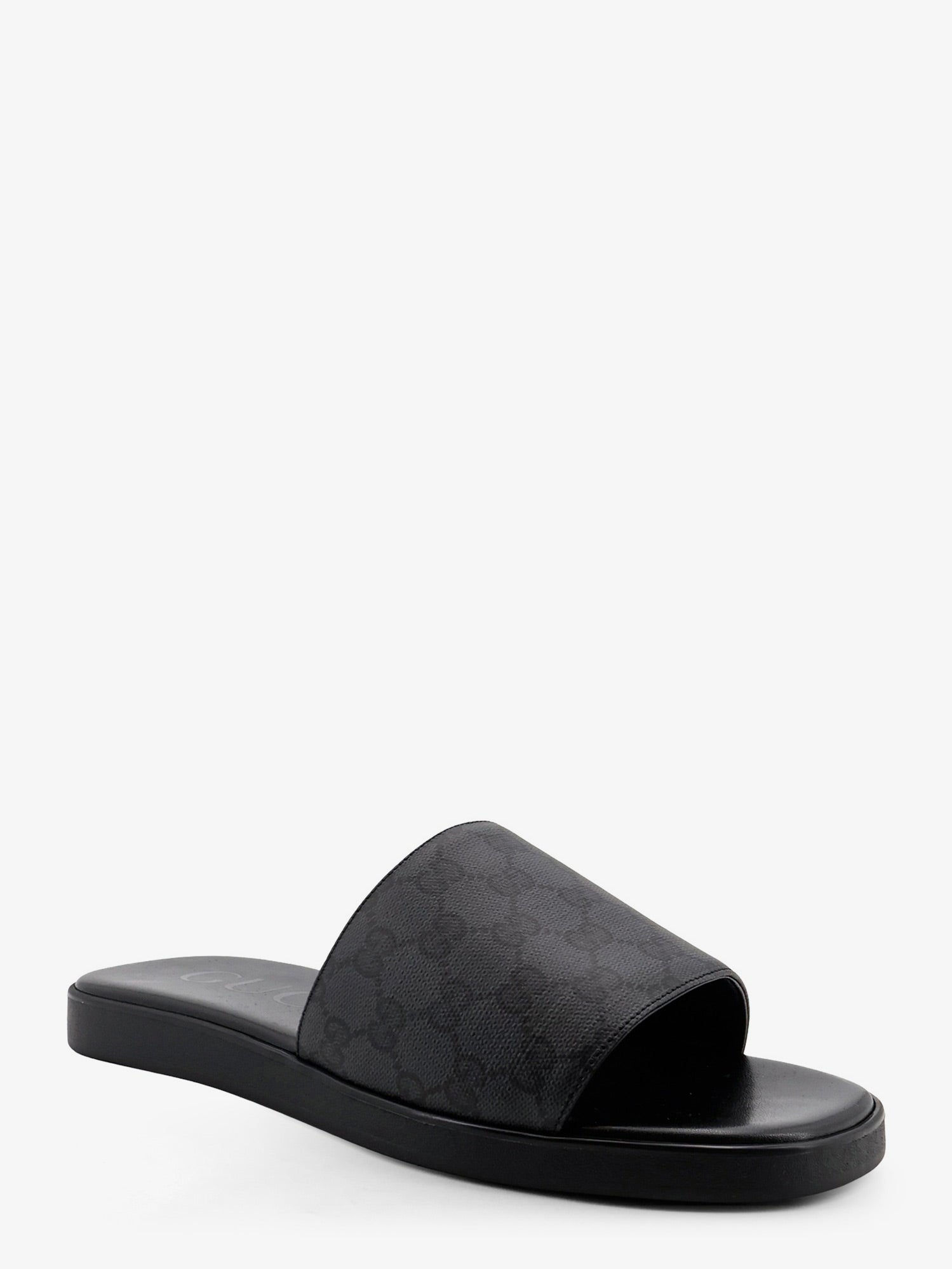 Gucci Denim Sandals With Gg Motif