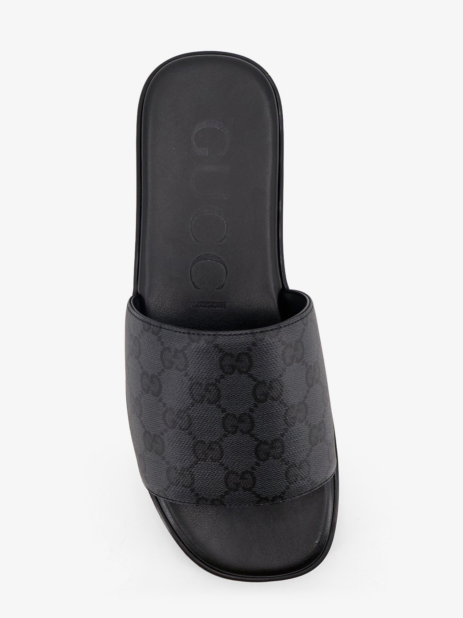 Gucci Denim Sandals With Gg Motif
