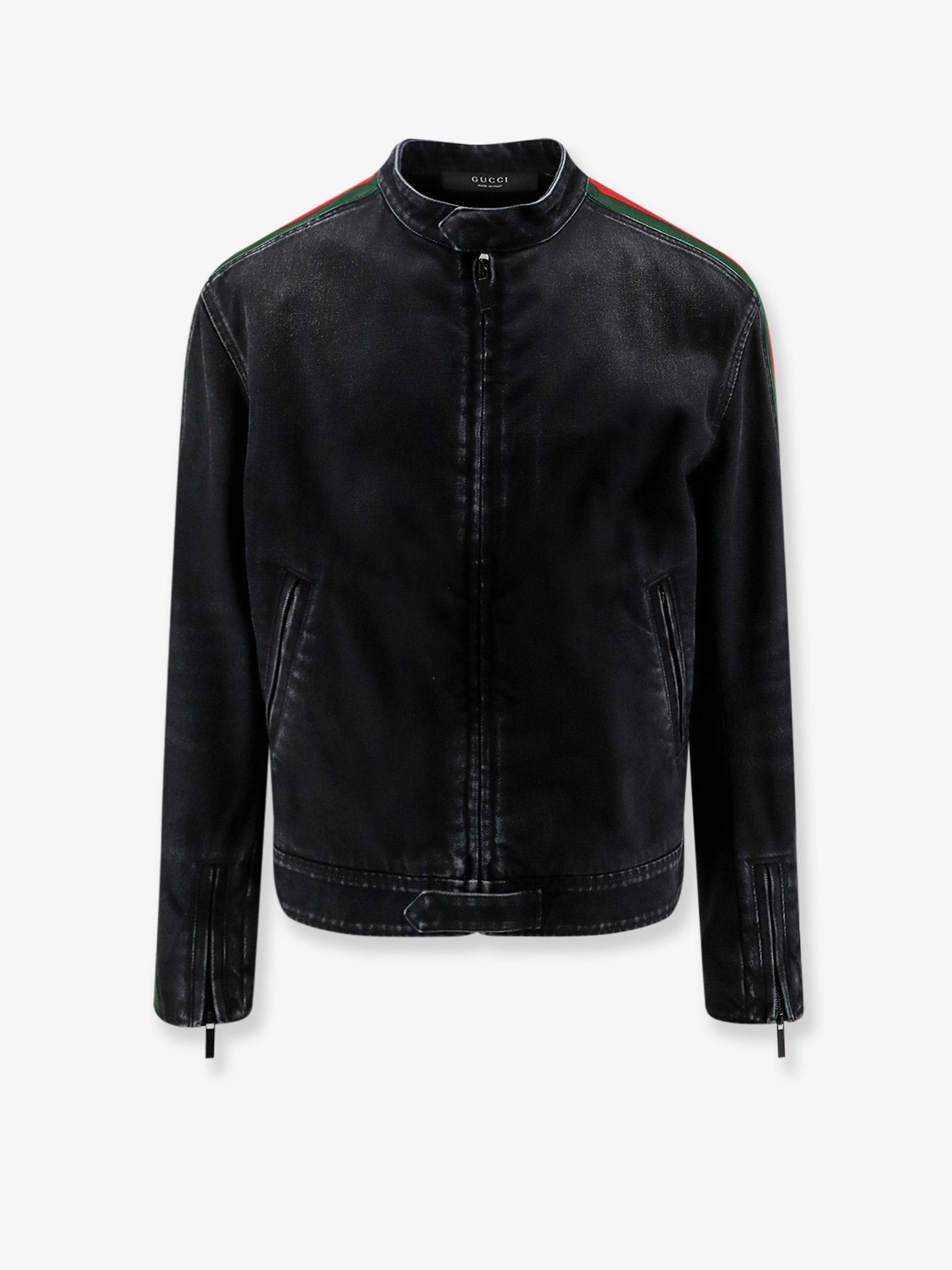 Gucci Black Denim Jacket Certified Cotton Jacket With A Faded Effect