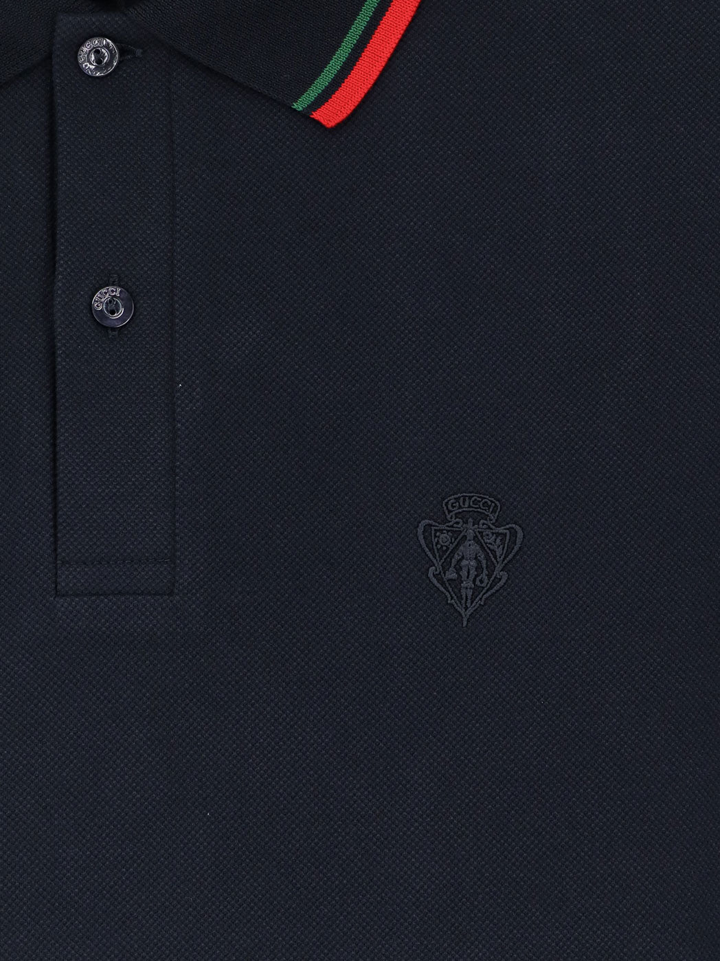 Gucci Cotton Polo Shirt With Embroidered Logo On The Front