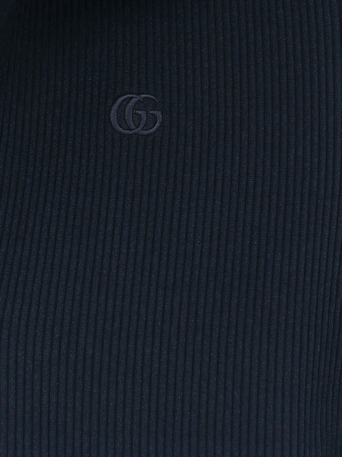 Gucci Ribbed Cotton Jersey Dress With Web