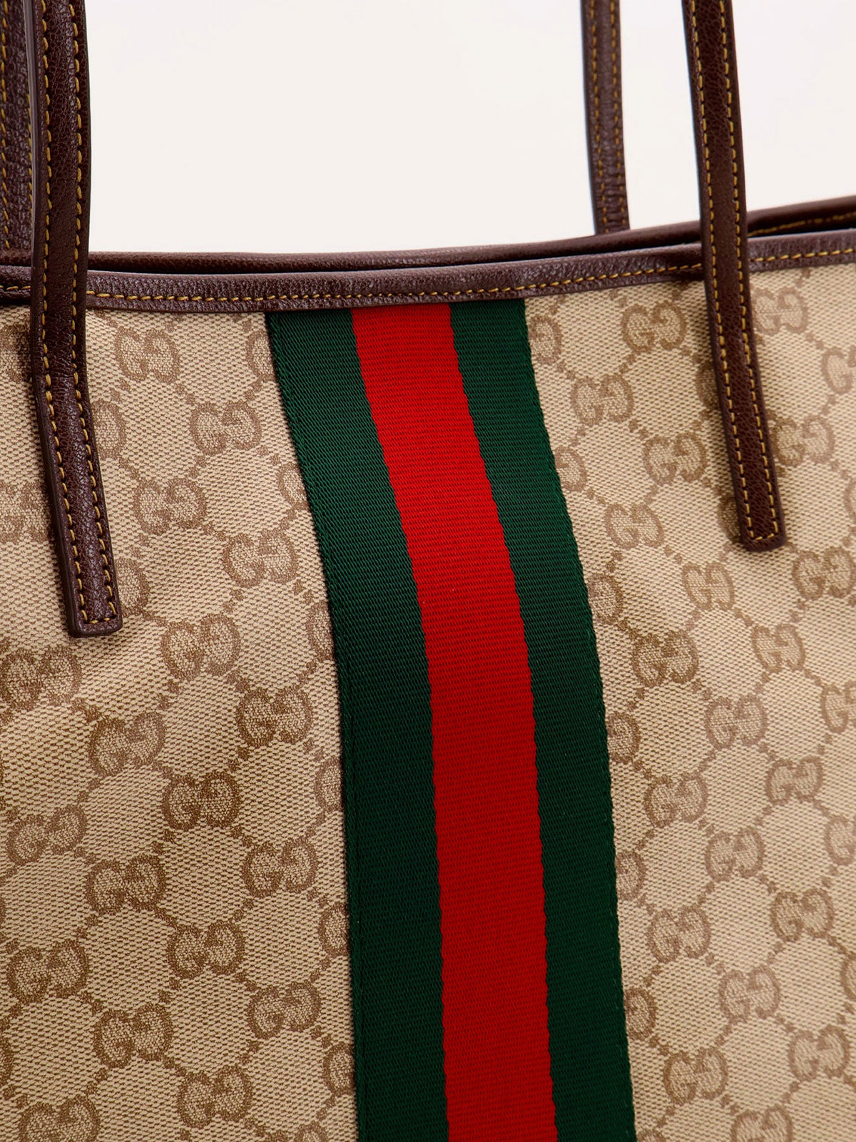 Gucci Tribeca Coated Canvas Shopping Bag With Gg Motif