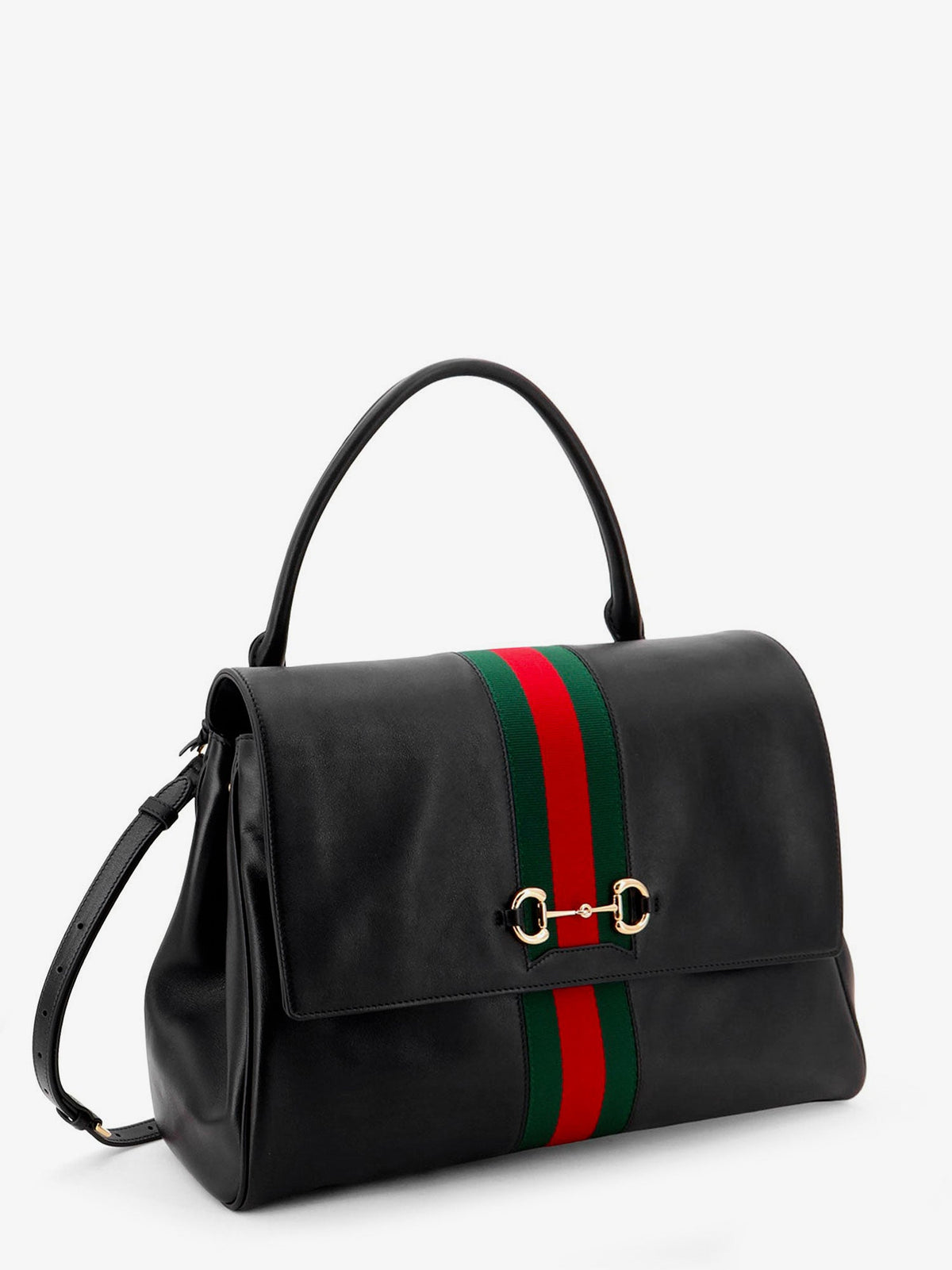 Gucci Paparazzo Leather Handbag With Iconic Metal Horsebit