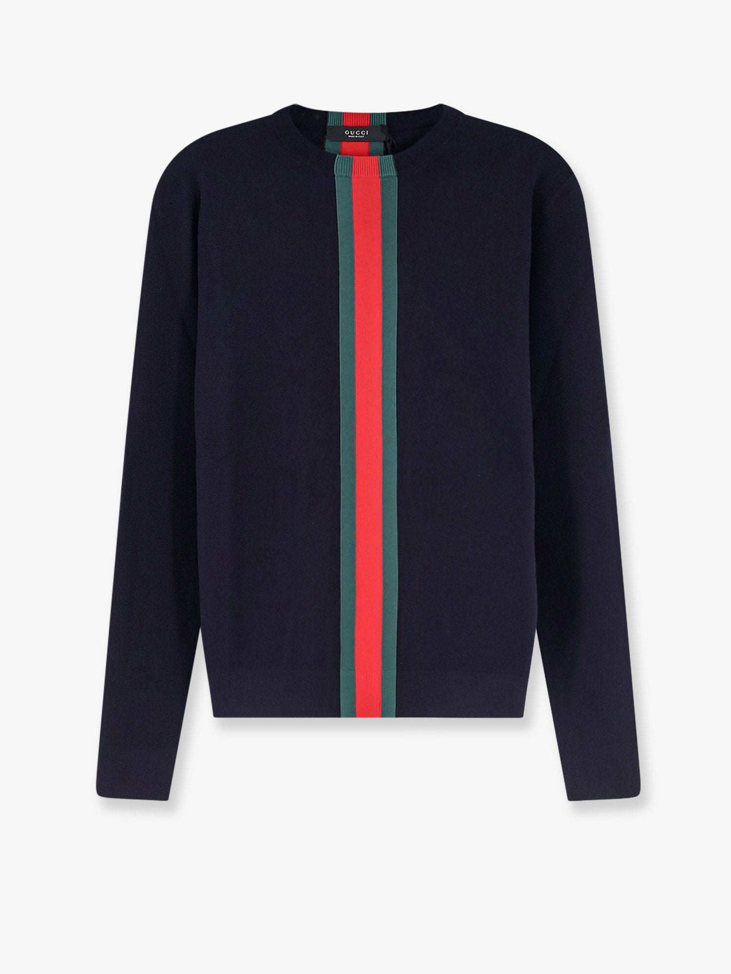 Gucci Cotton Sweater With Nastro Web Inlay