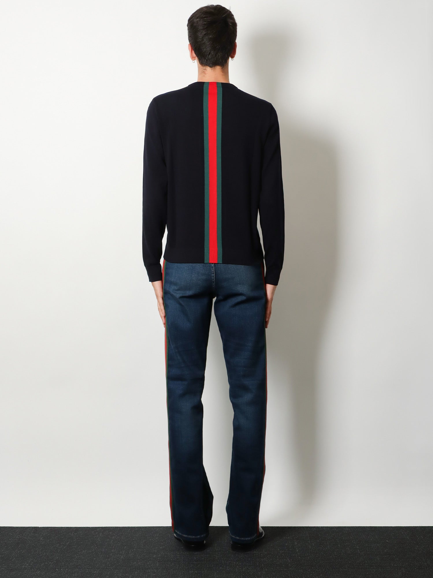 Gucci Cotton Sweater With Nastro Web Inlay